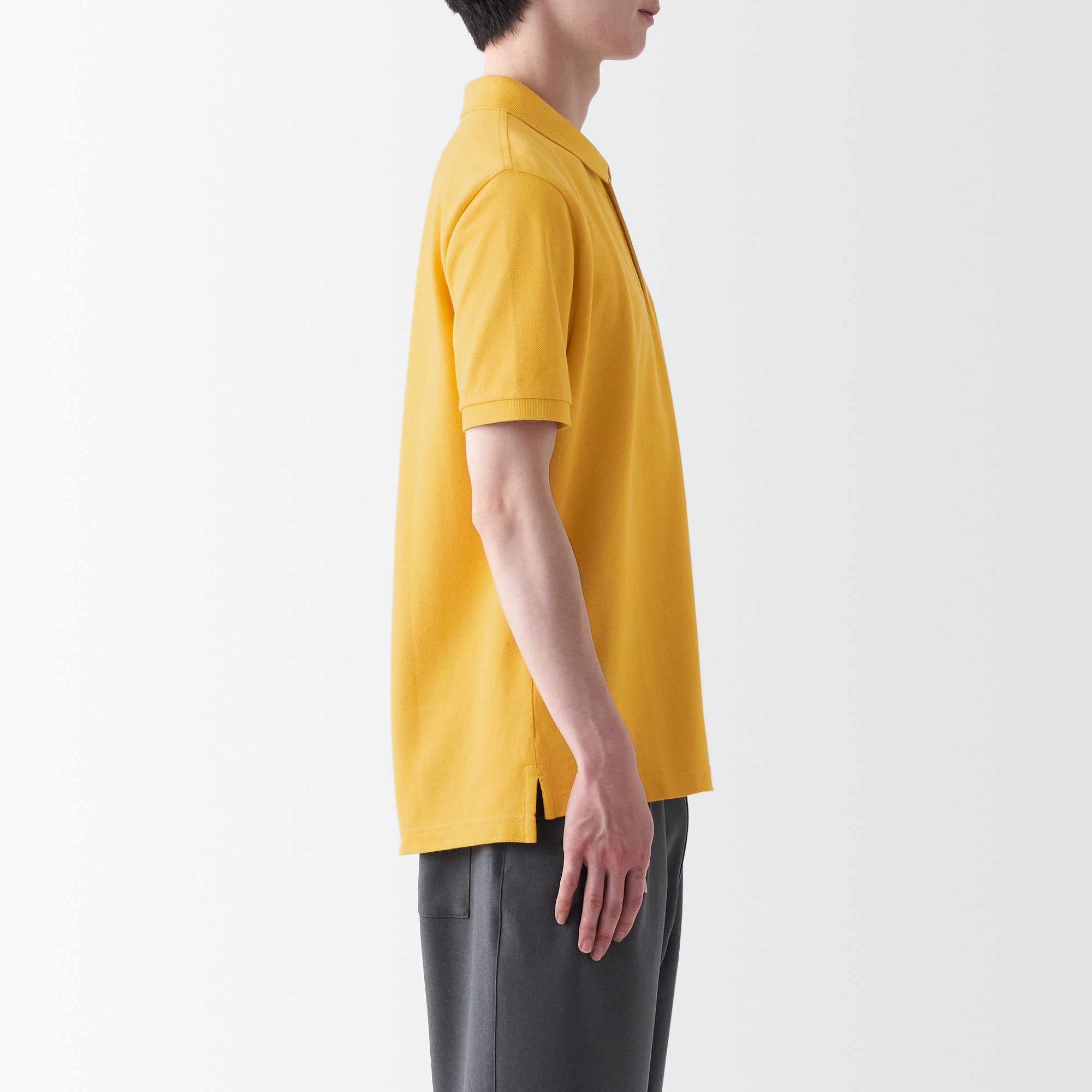 Washed pique Short Sleeve  polo shirt