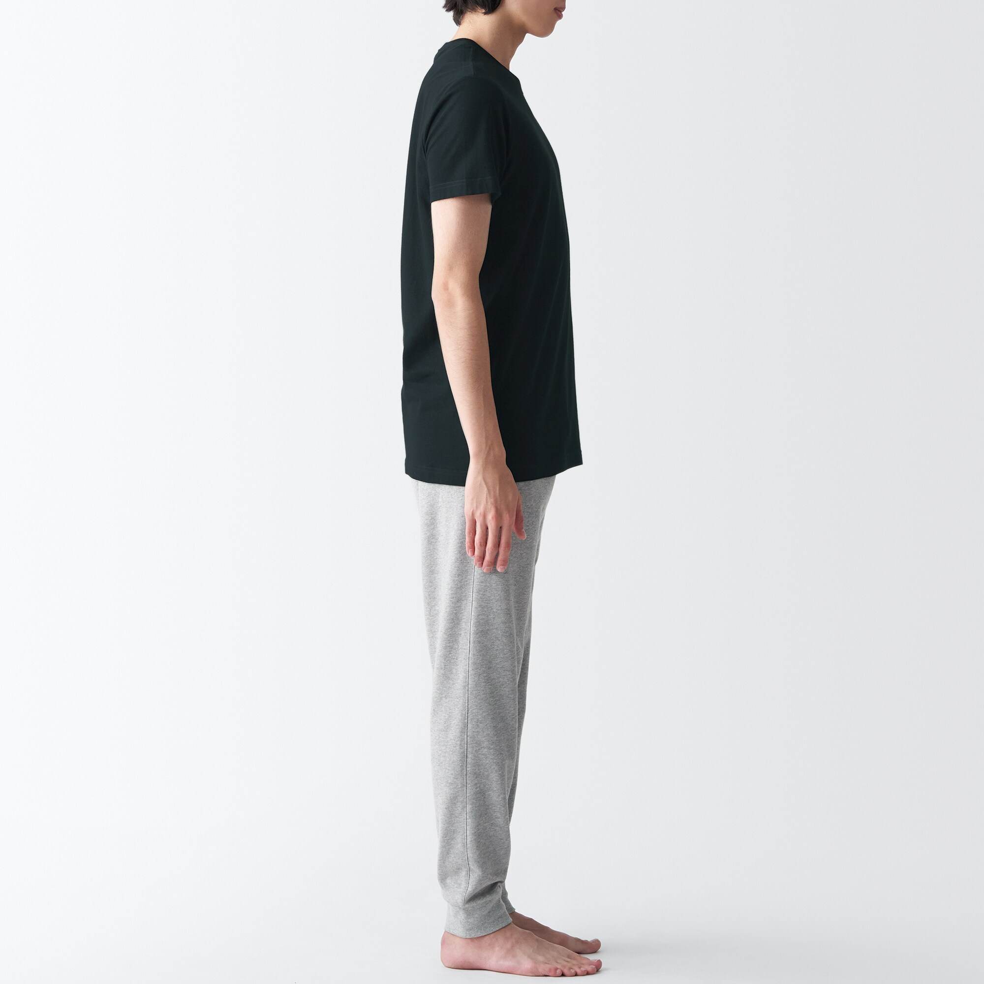 MUJI | Side Seamless jersey Crew neck T-Shirt