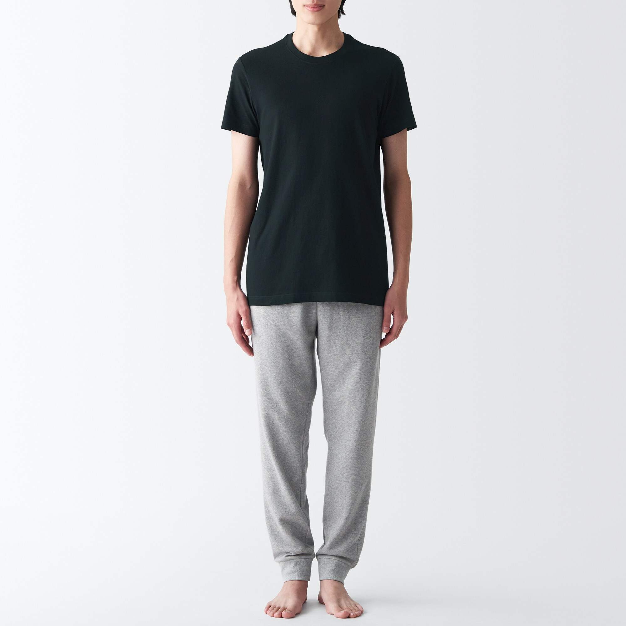 MUJI | Side Seamless jersey Crew neck T-Shirt