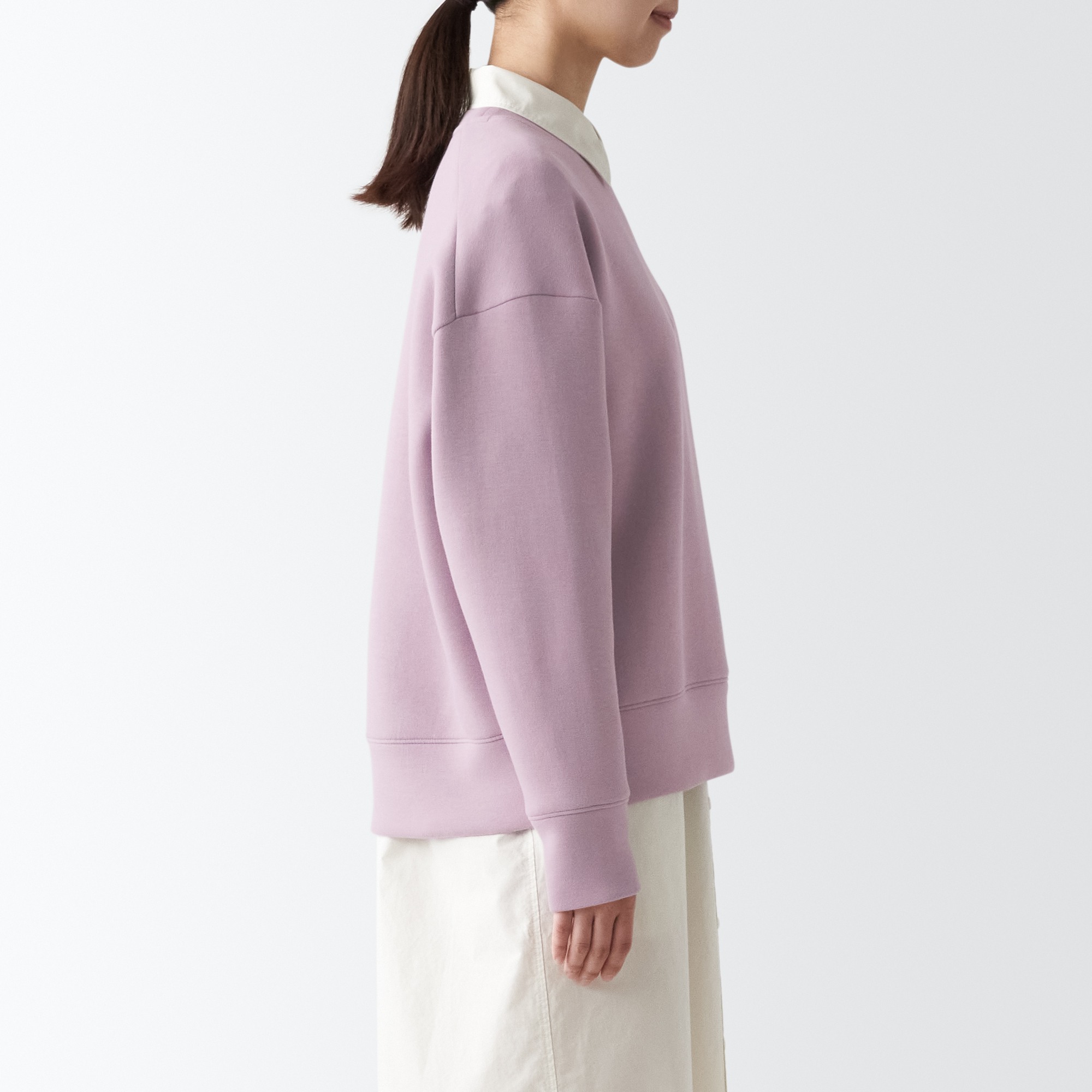 MUJI | Double knitted Sweat Long Sleeve shirt