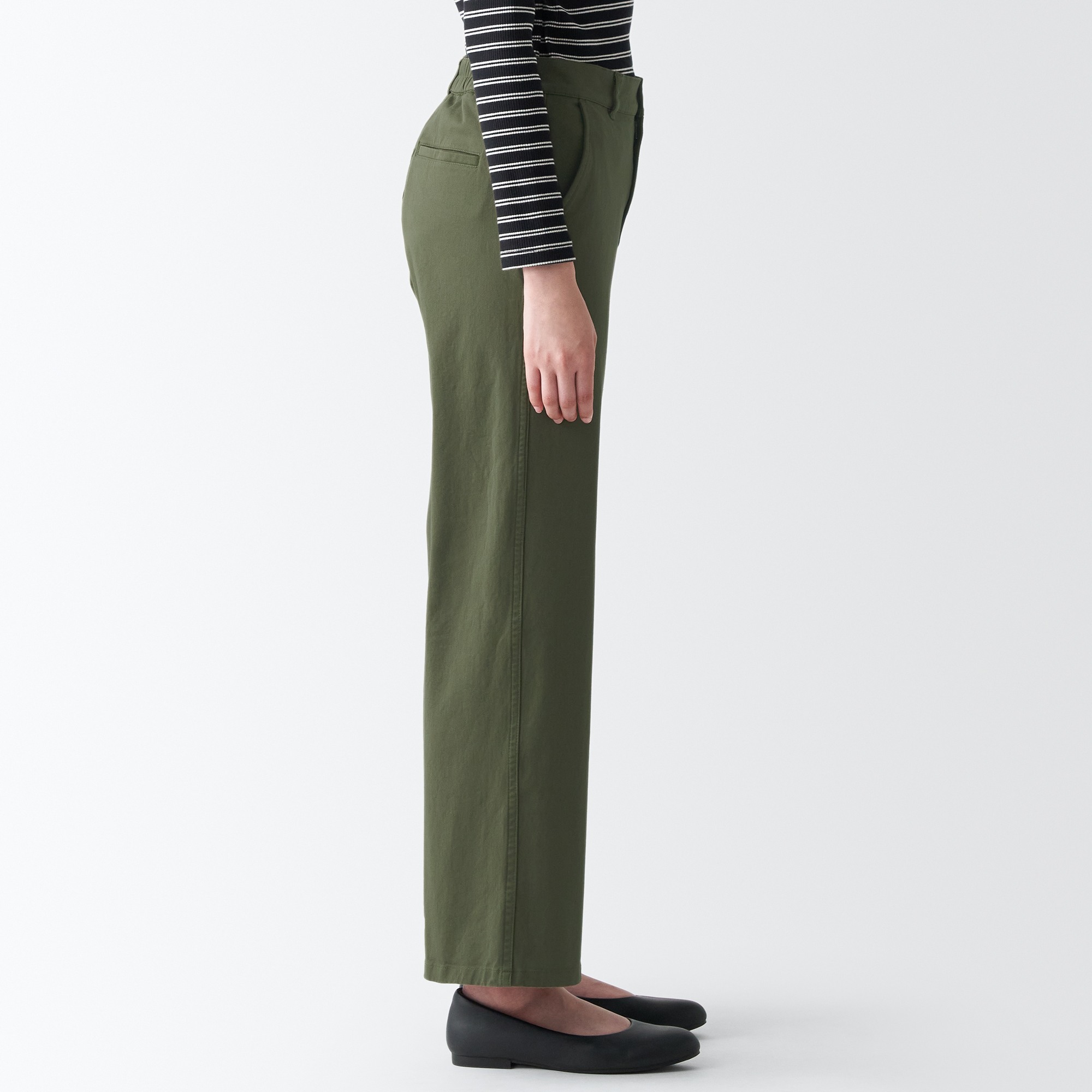 4-Way stretch chino Wide straight pants