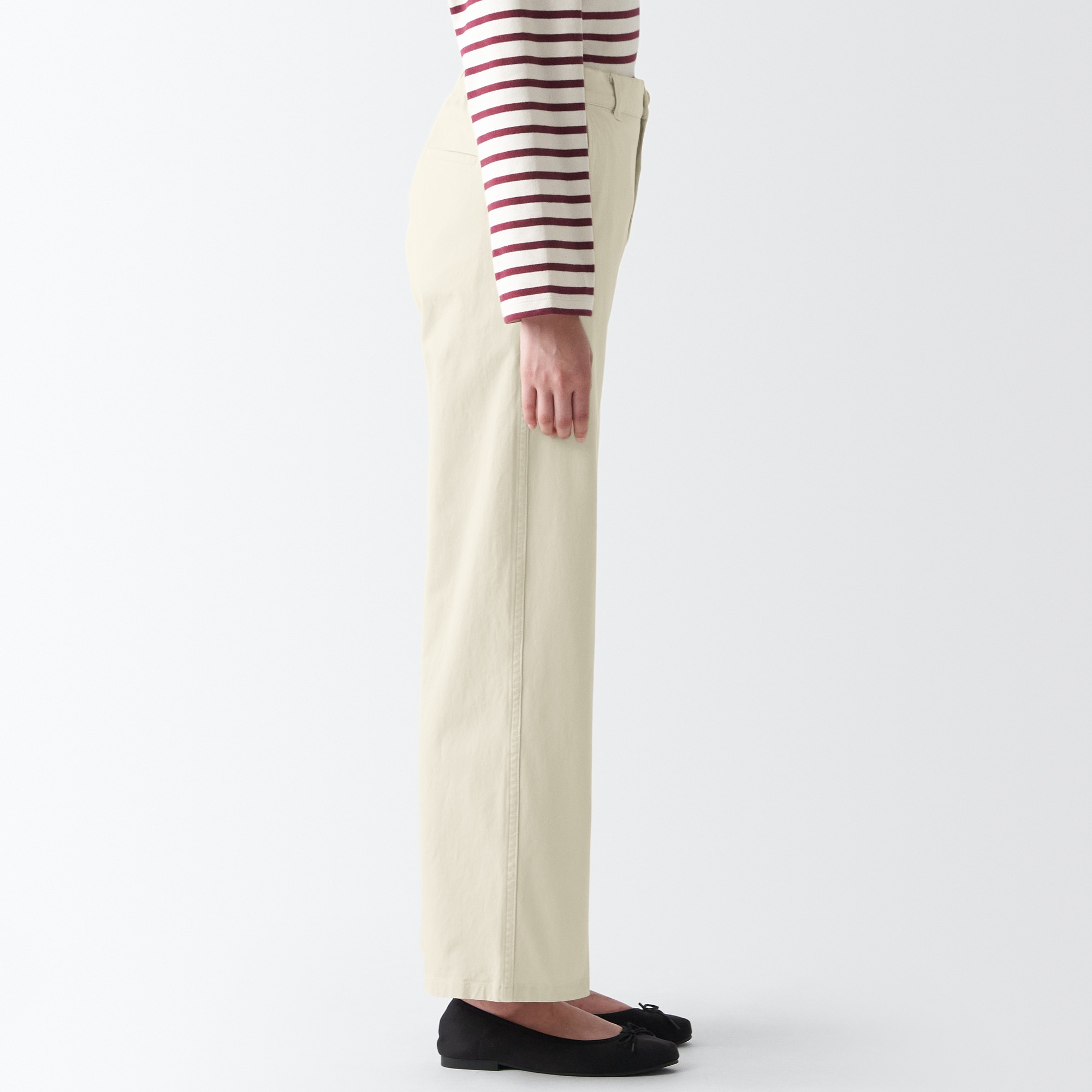 4-Way stretch chino Wide straight pants
