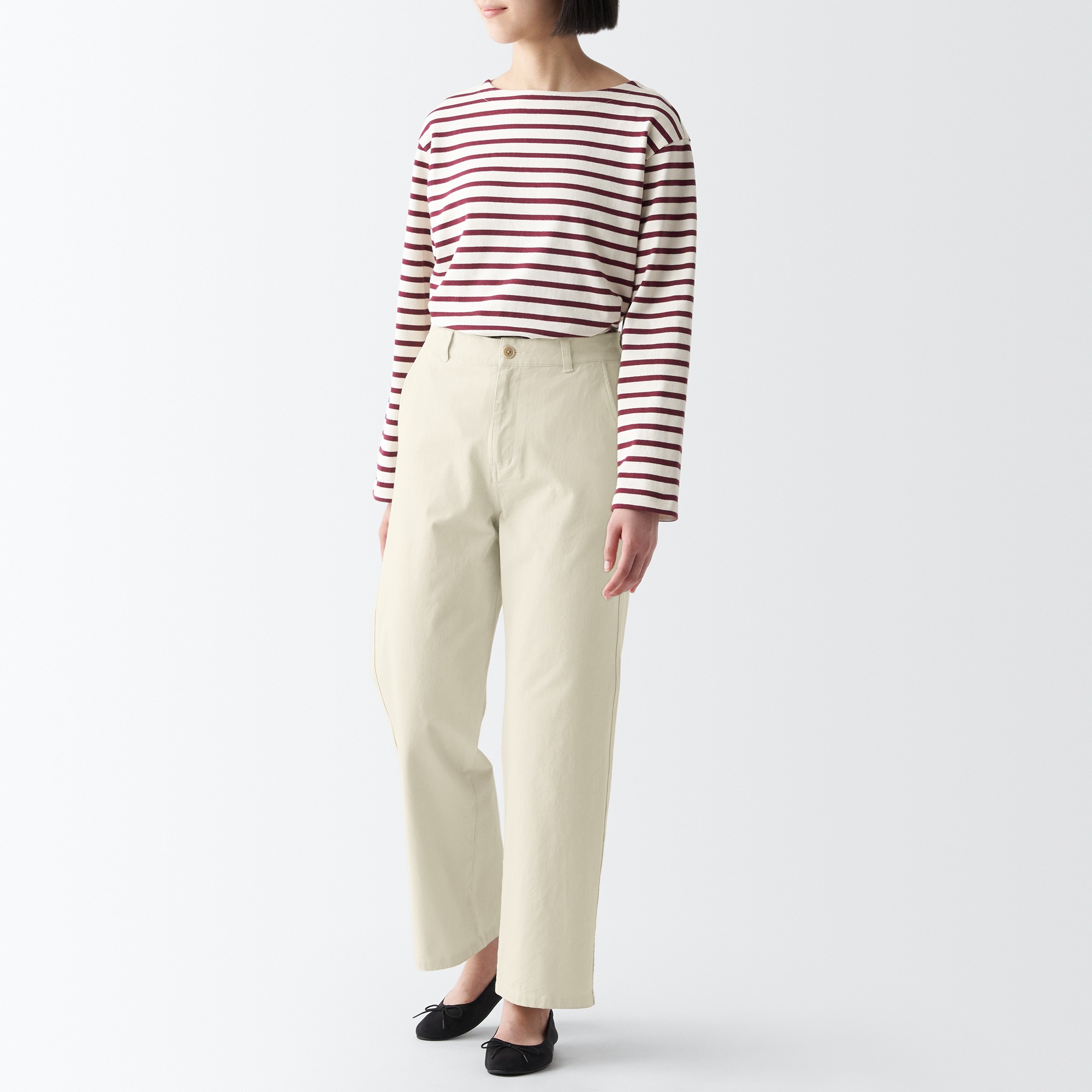 4-Way stretch chino Wide straight pants