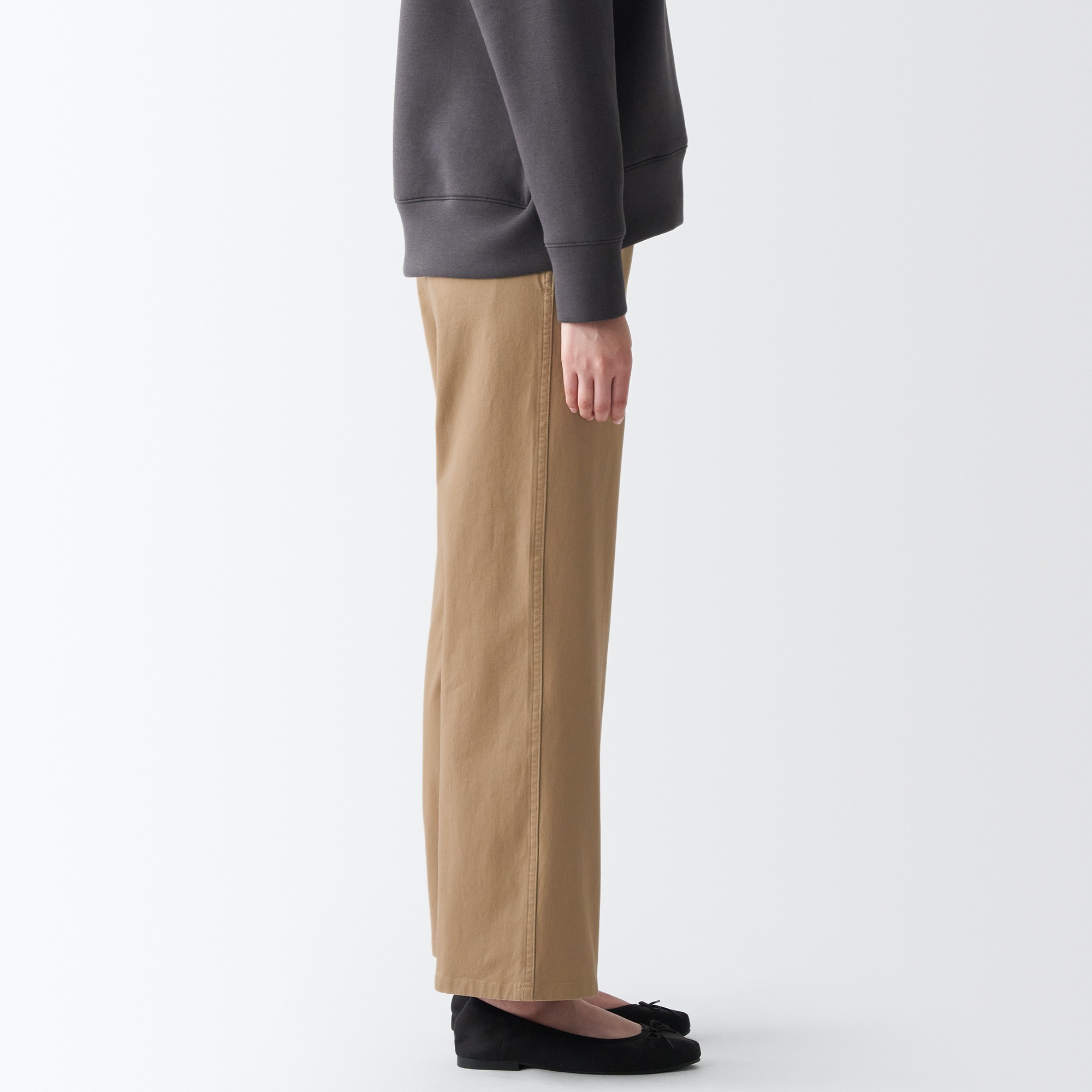 4-Way stretch chino Wide straight pants