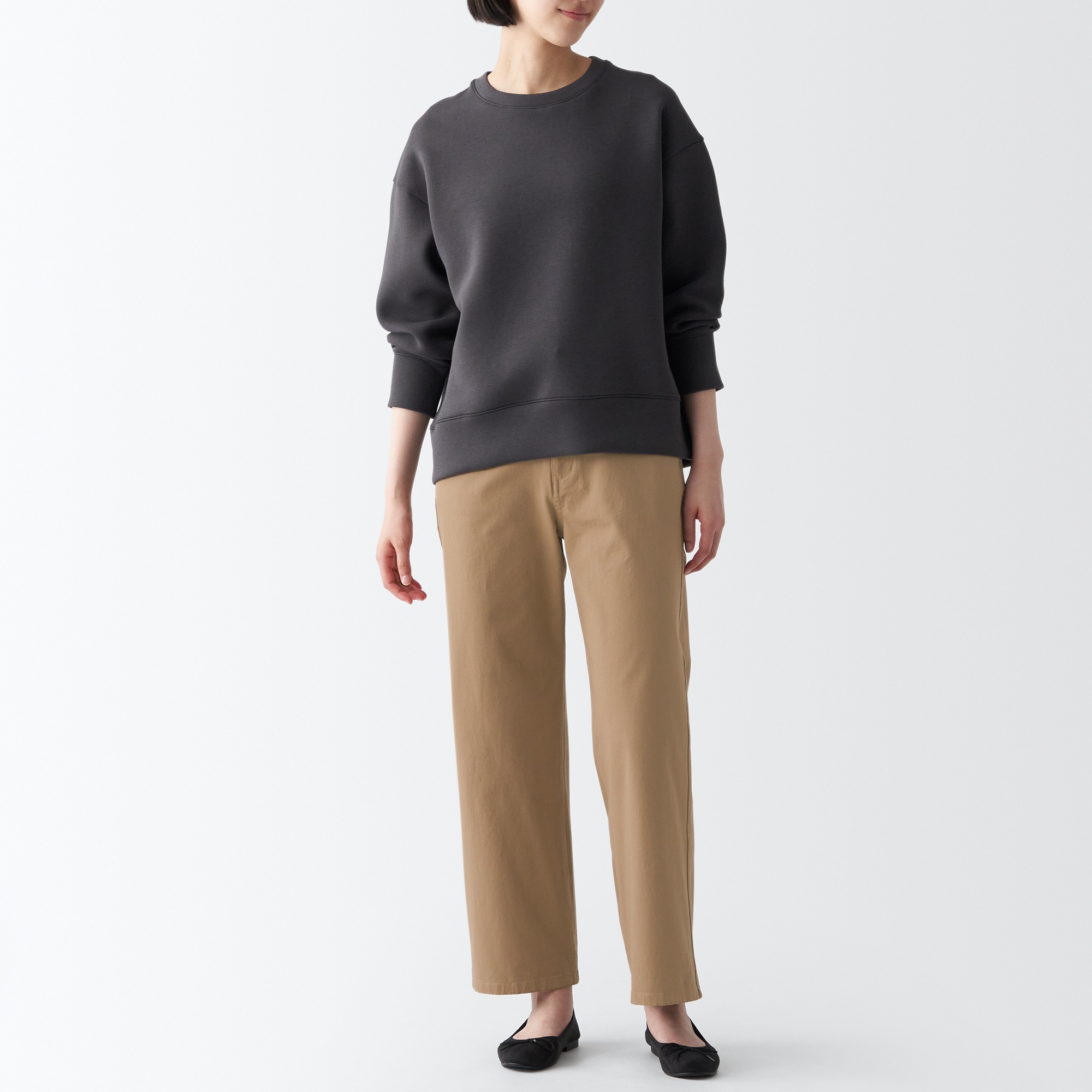 4-Way stretch chino Wide straight pants