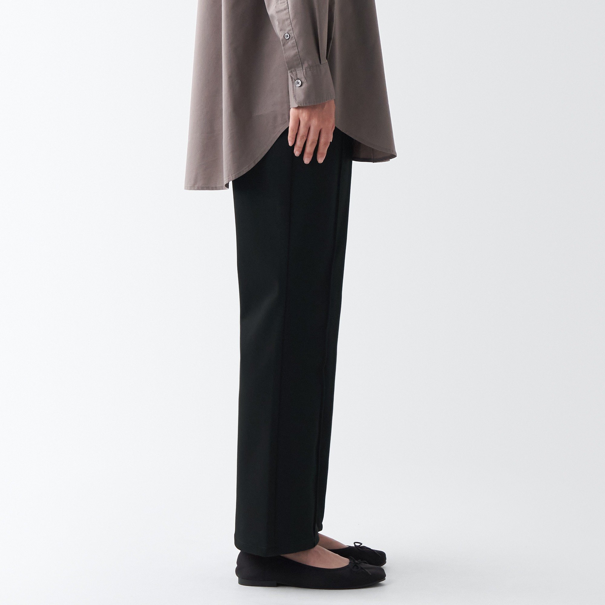 Stretch pin tuck flare Leggings Pants