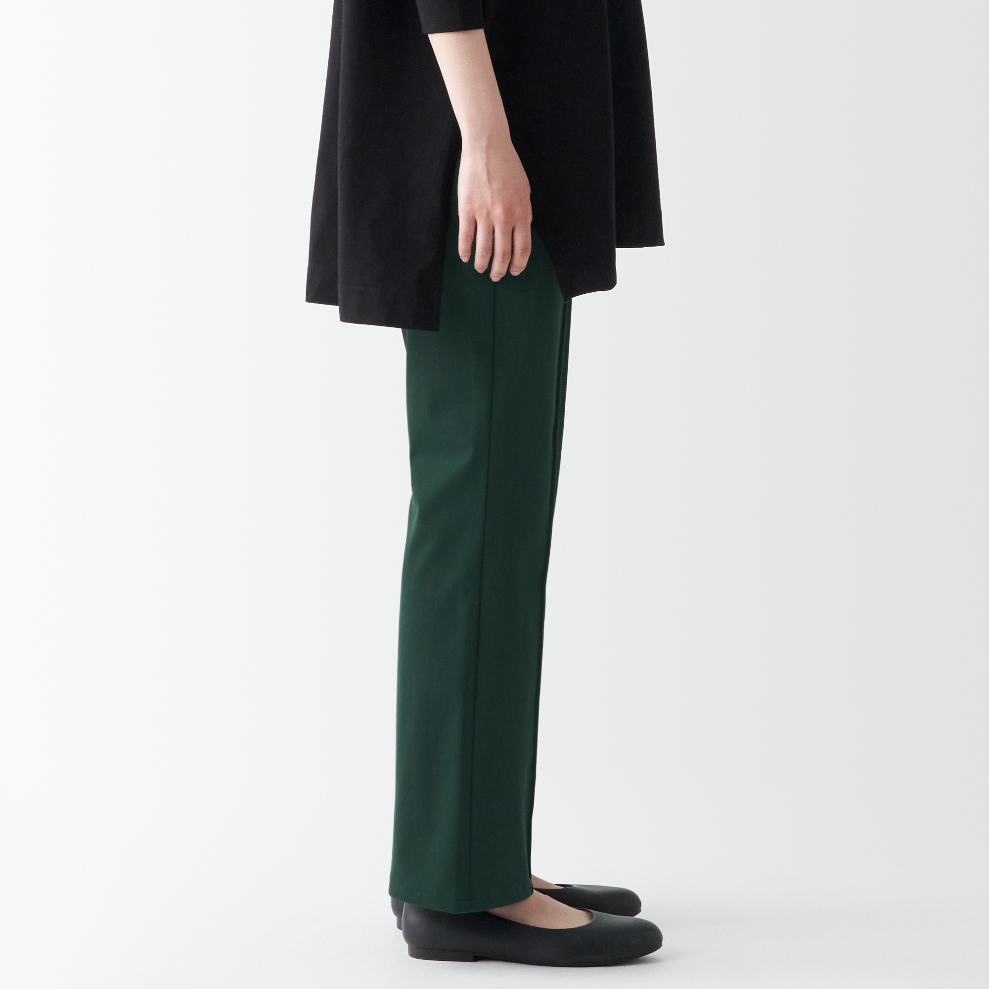 Stretch pin tuck flare Leggings Pants