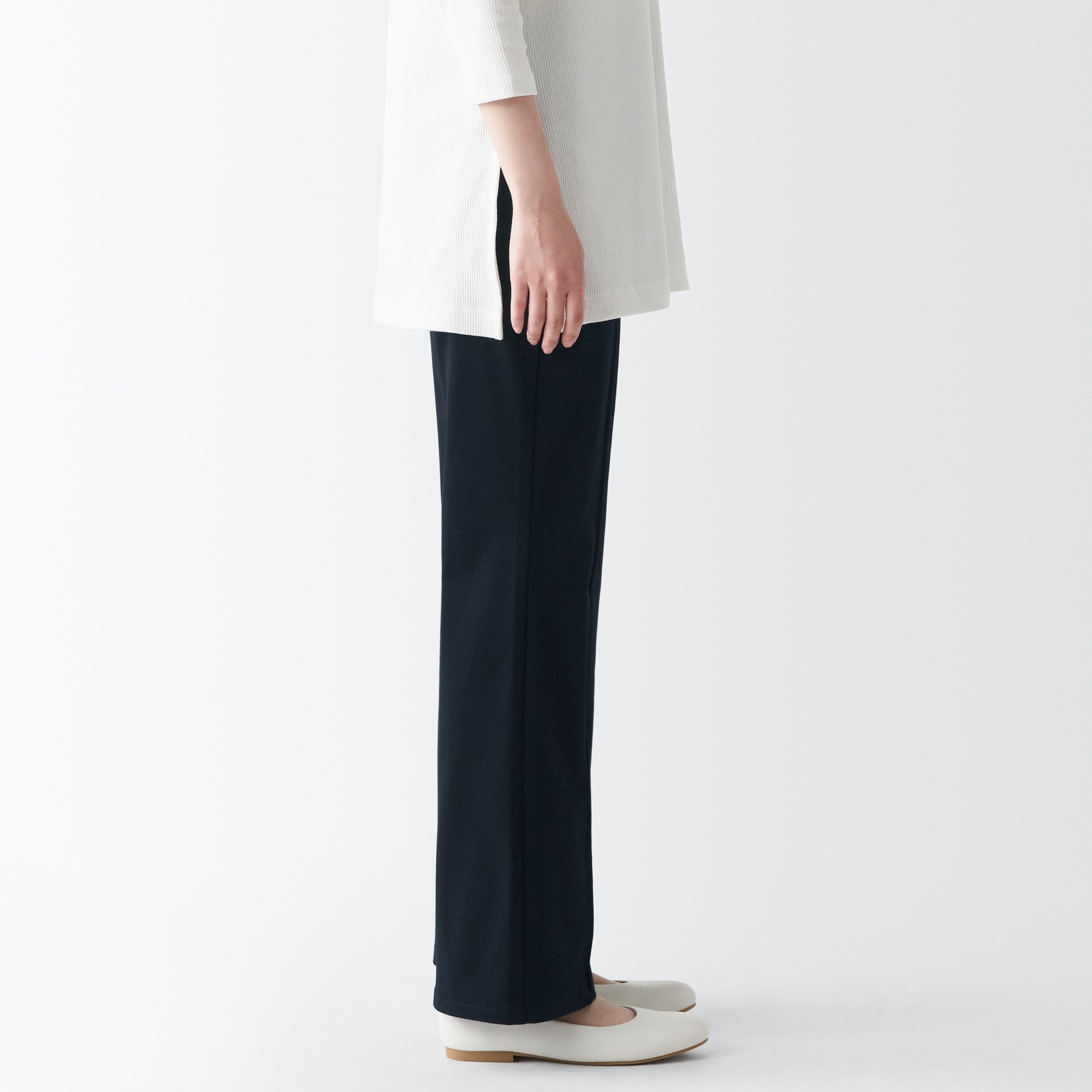 Stretch pin tuck flare Leggings Pants