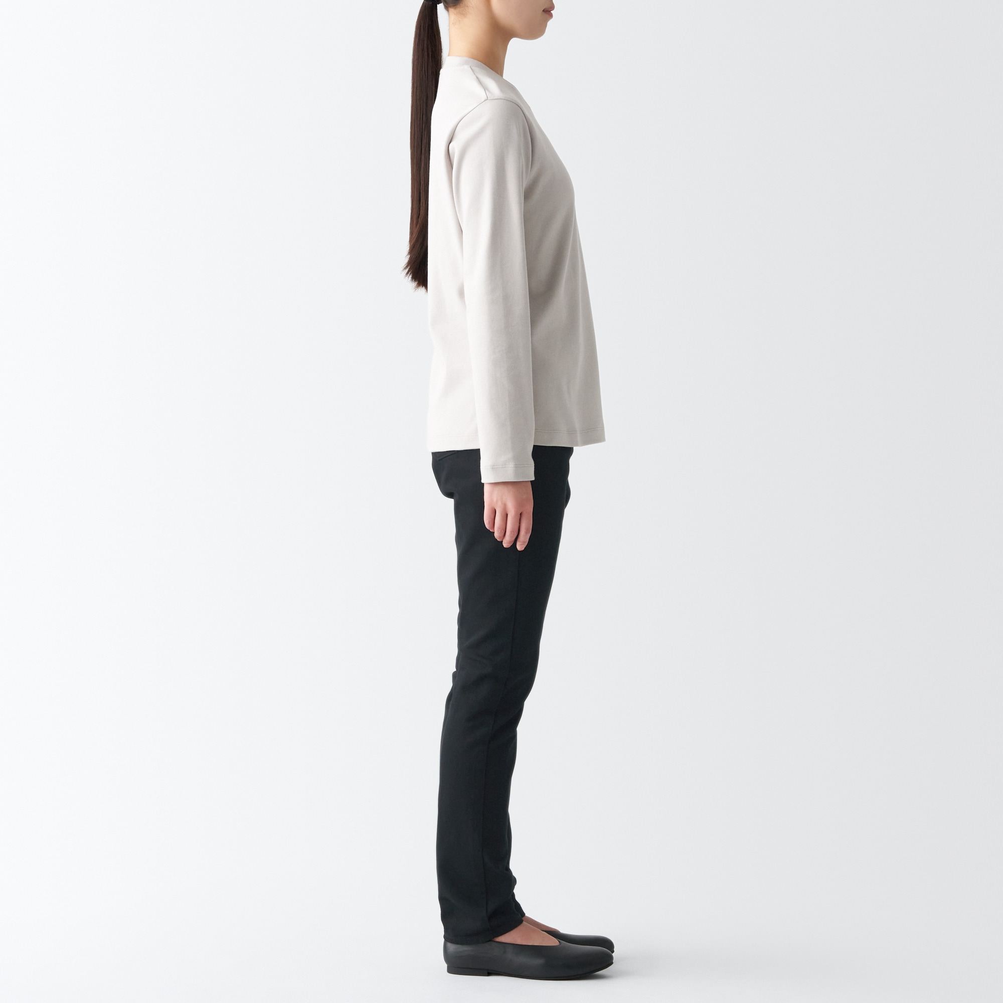 MUJI | Stretch denim  slim pants Inseam 75cm Black