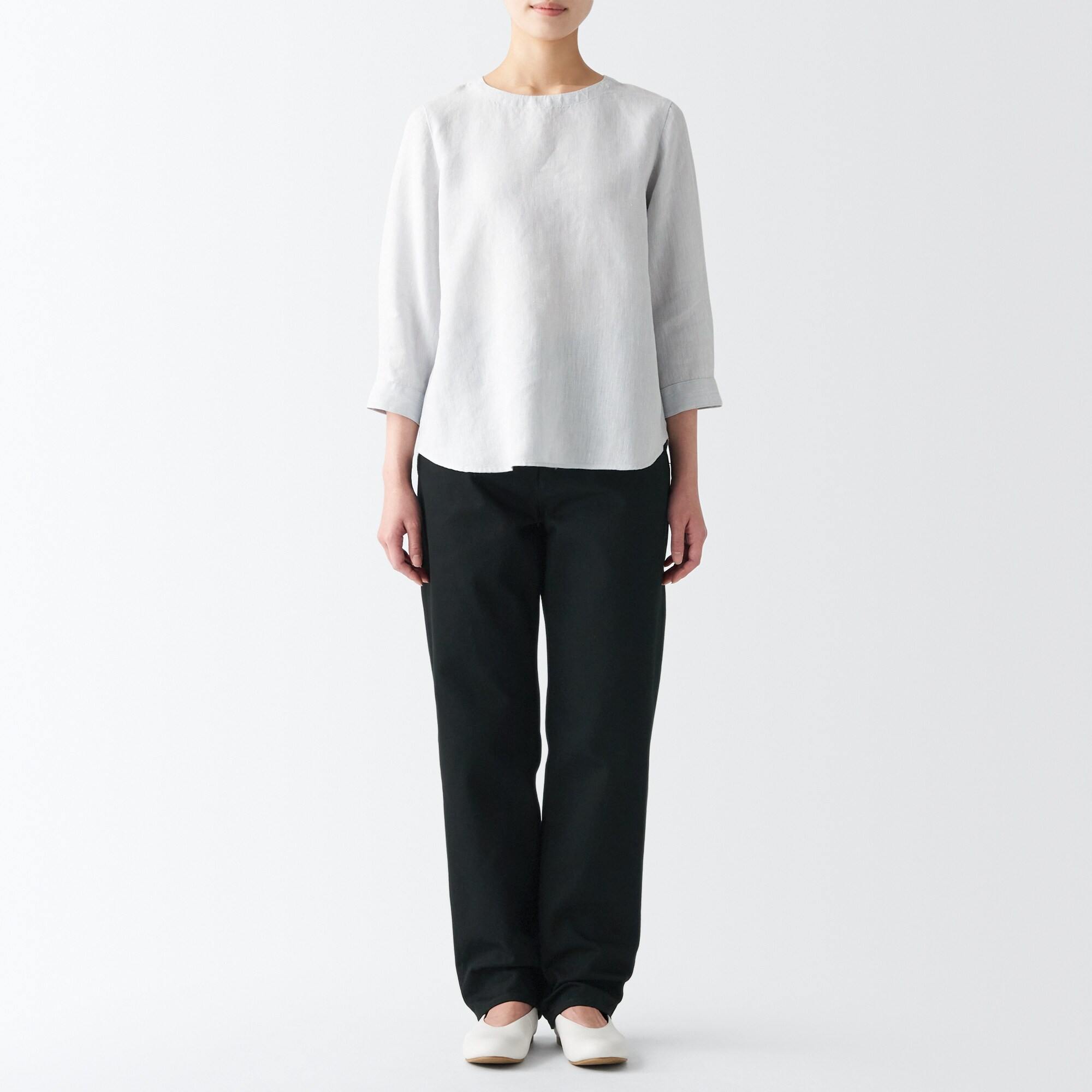 MUJI | Denim regular pants Inseam 77cm Black