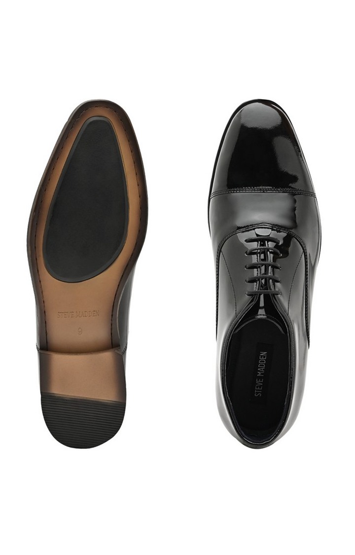 Santiago Black Tie-Ups & Dress Loafers