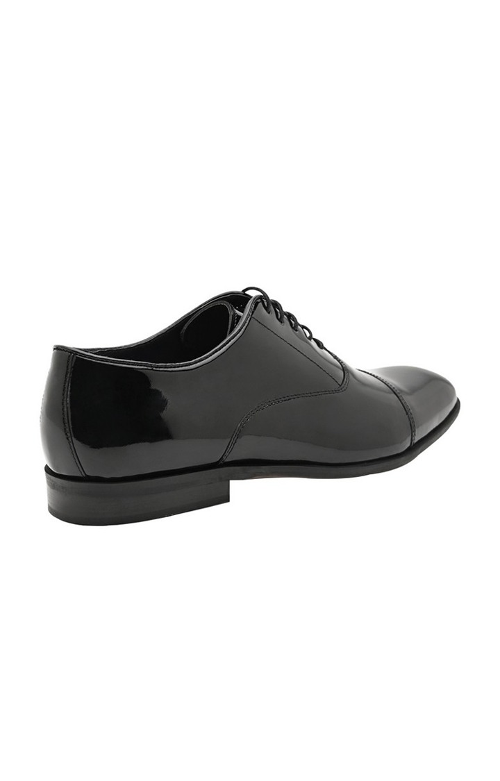 Santiago Black Tie-Ups & Dress Loafers