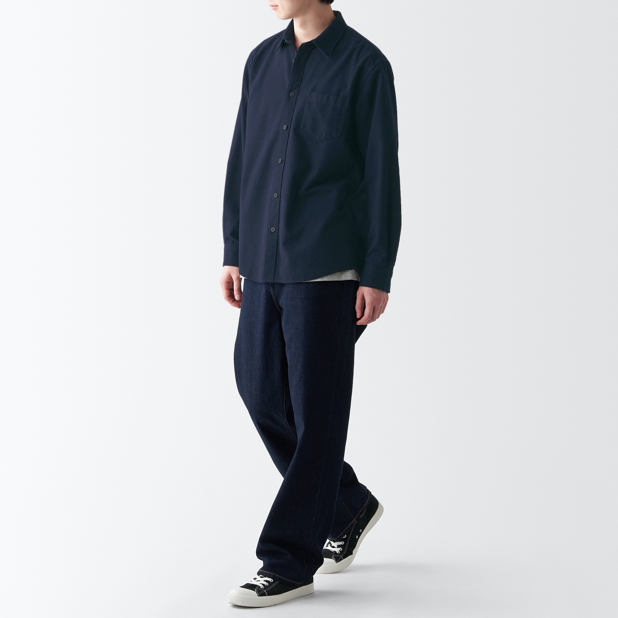 MUJI | Flannel Long Sleeve Shirt