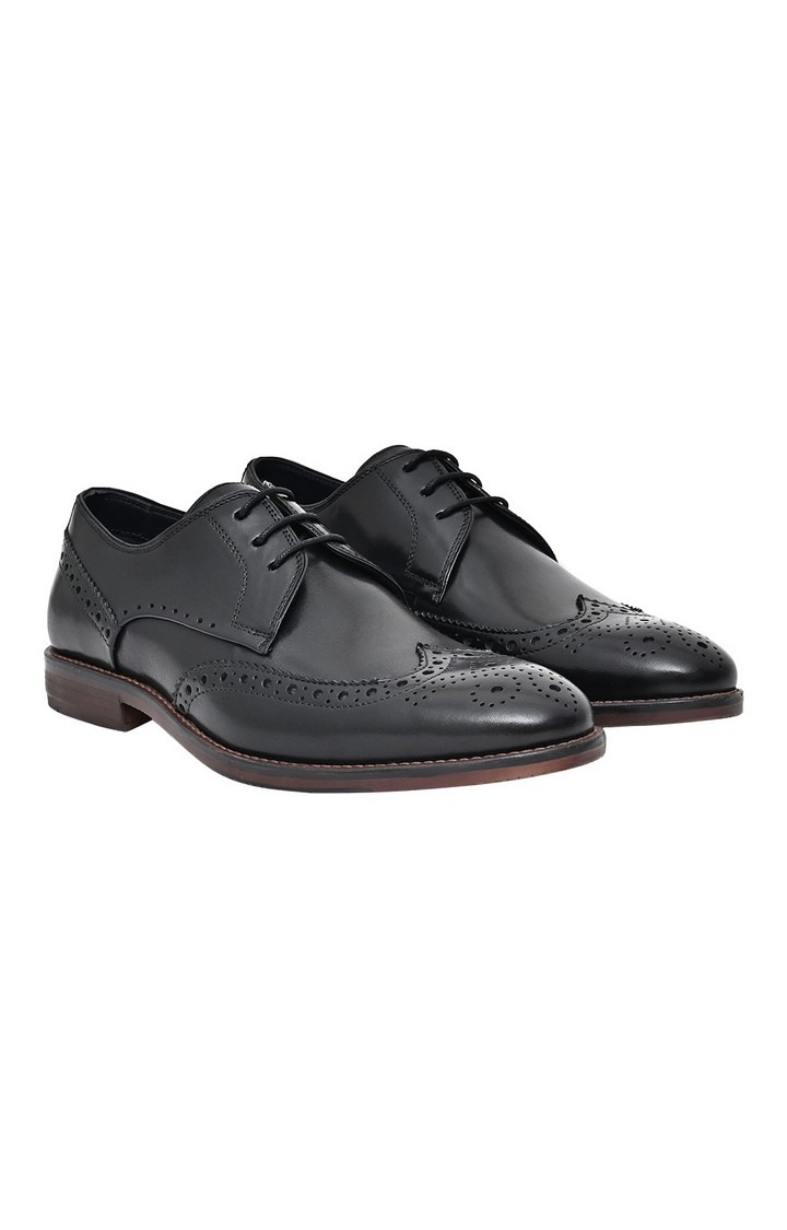 Emmanuel Black Tie-Ups & Dress Loafers