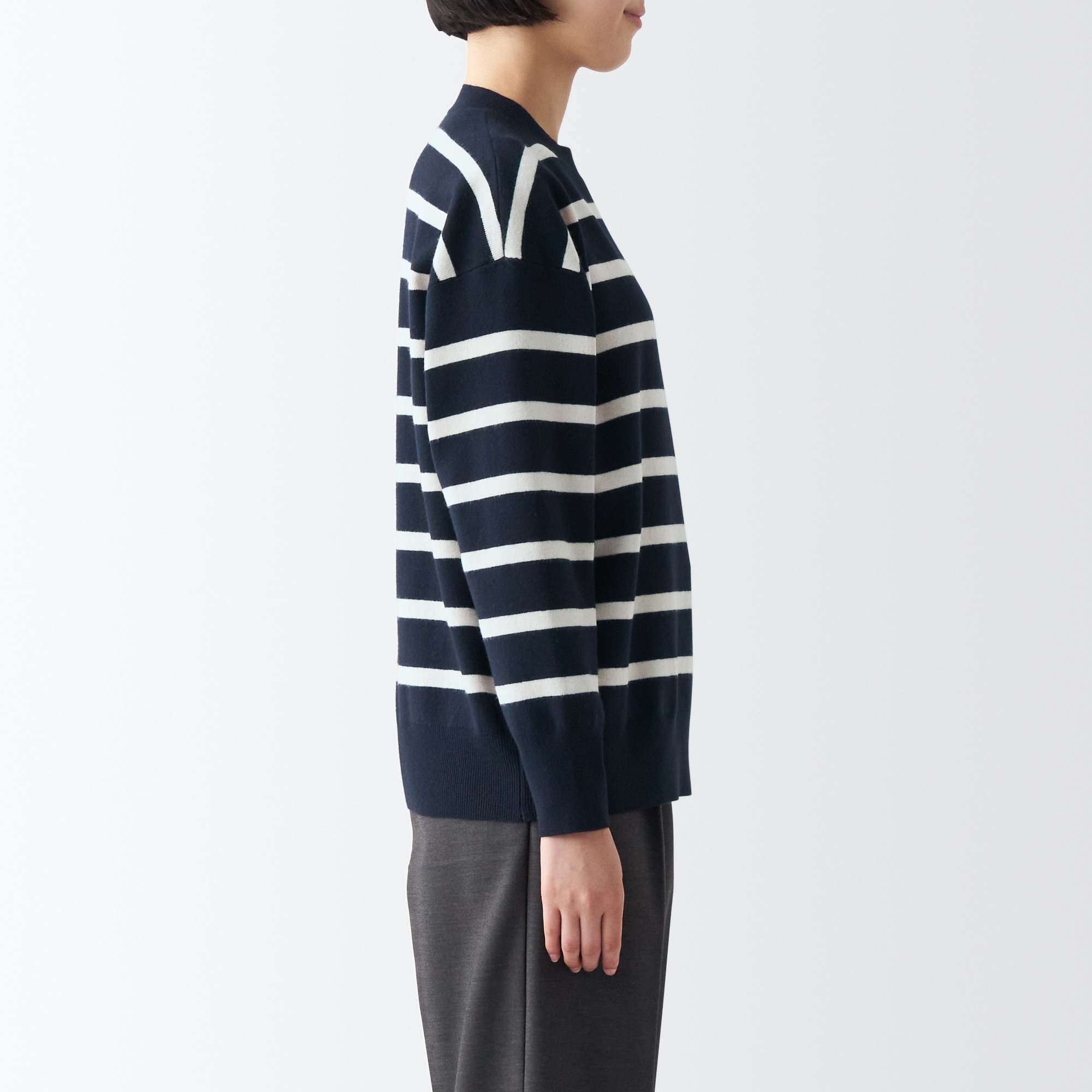 Washable milano rib Crew neck sweater