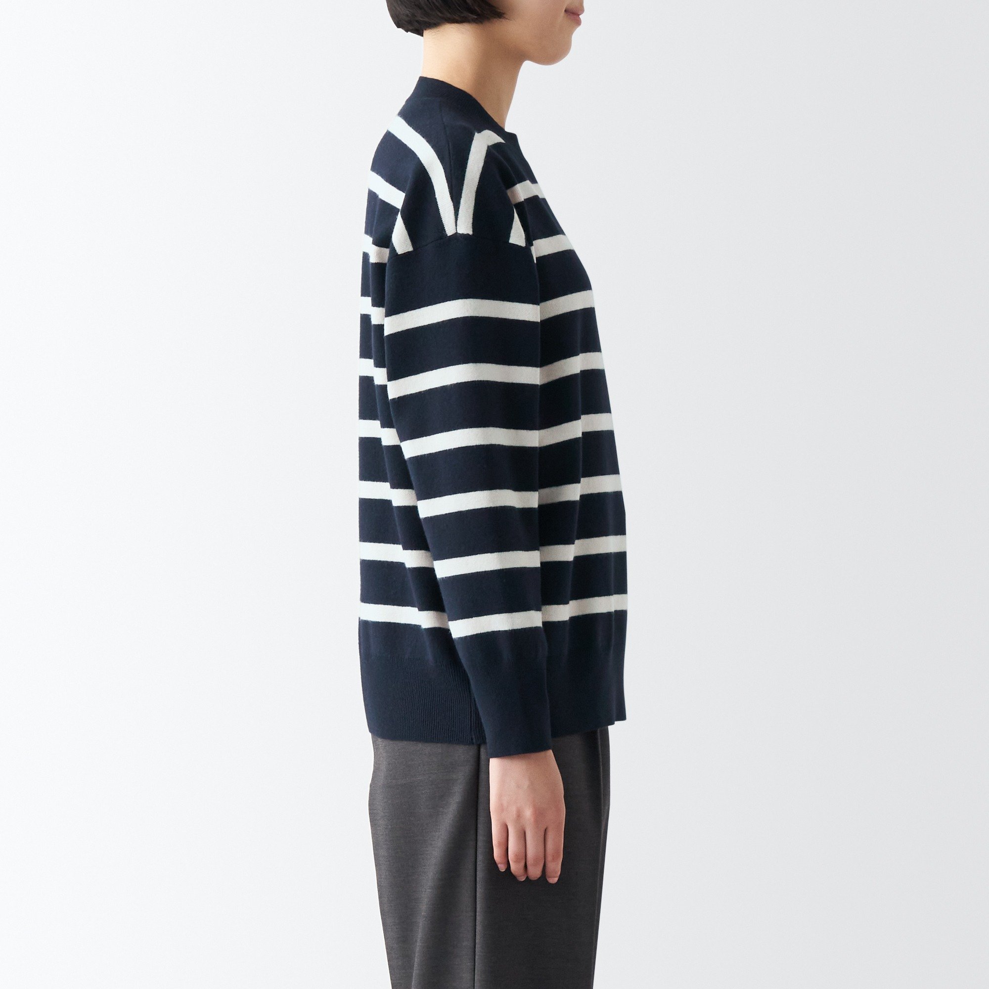 Washable milano rib Crew neck sweater
