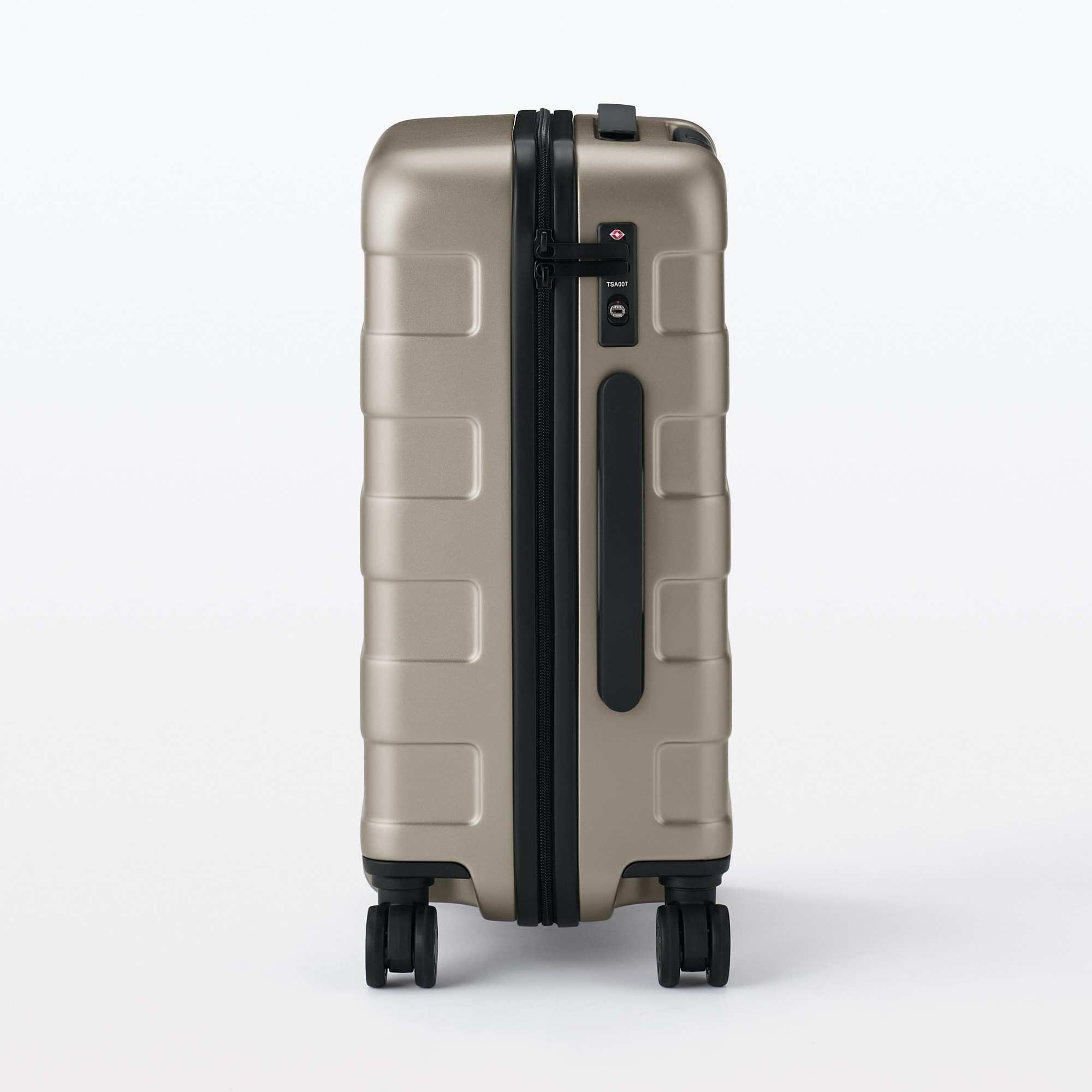 Free adjustable handle Hard carry-on suitcase (36L) Beige
