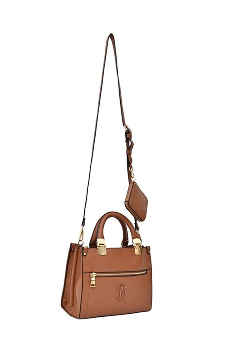 Bzelda Solid Trim Brown Handbags