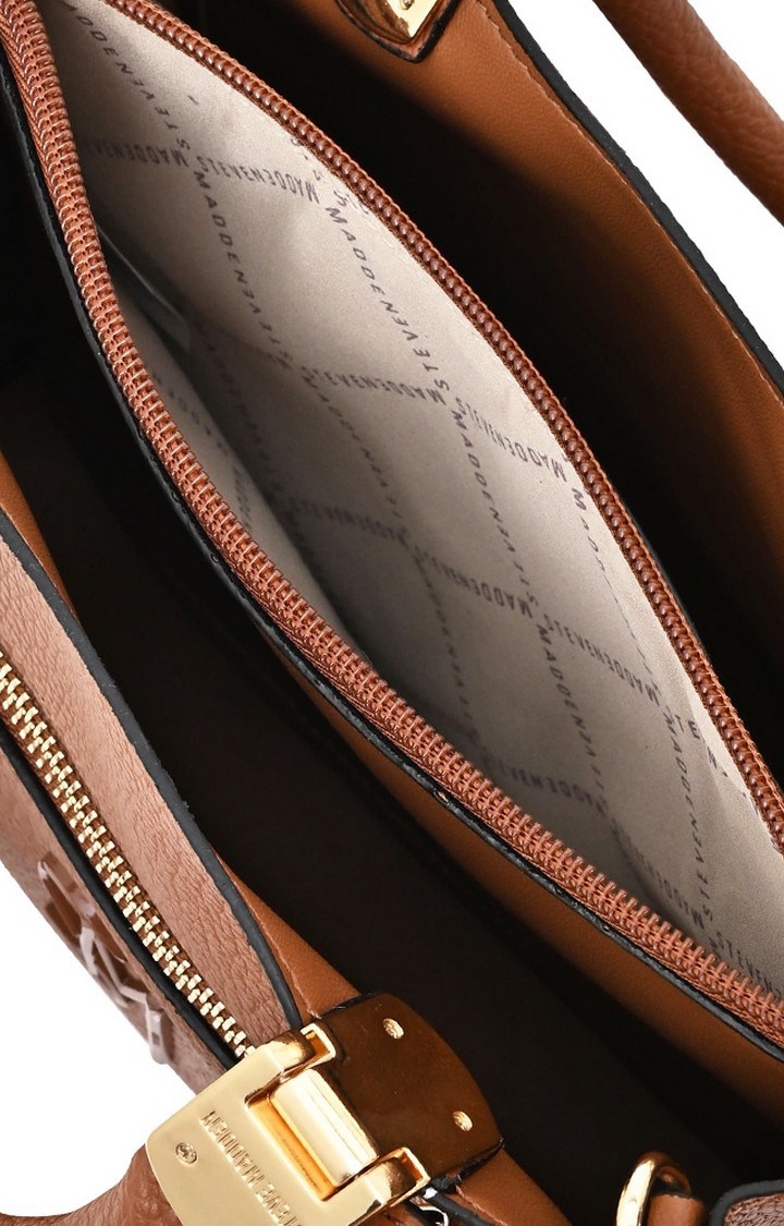 Bzelda Solid Trim Brown Handbags