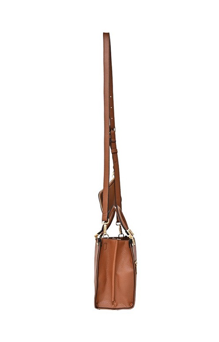 Bzelda Solid Trim Brown Handbags