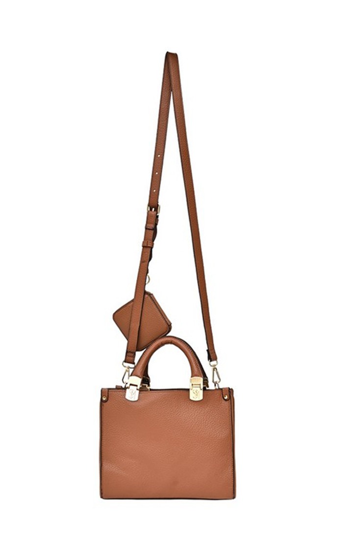 Bzelda Solid Trim Brown Handbags