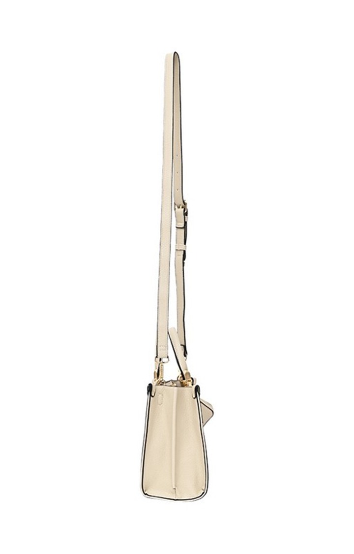 Bzelda Solid Trim White Handbags