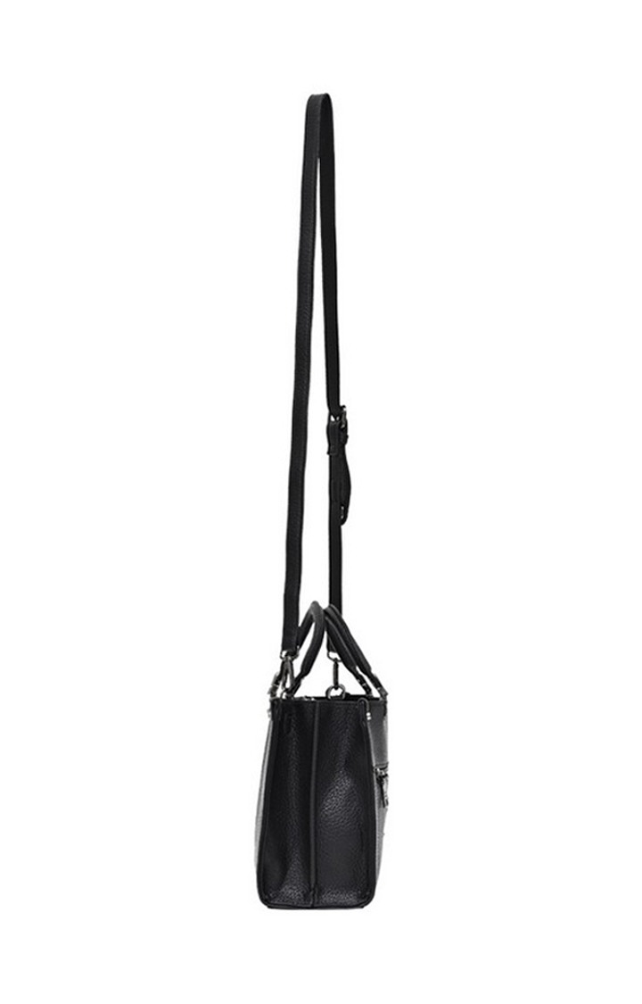 Bzelda Solid Trim Black Handbags