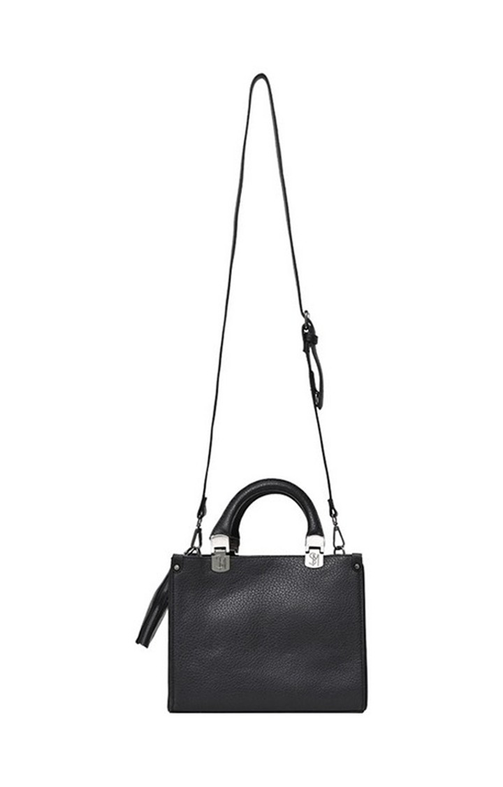 Bzelda Solid Trim Black Handbags