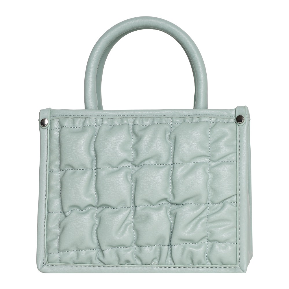 Bniko Quilted Frosty Green Satchel