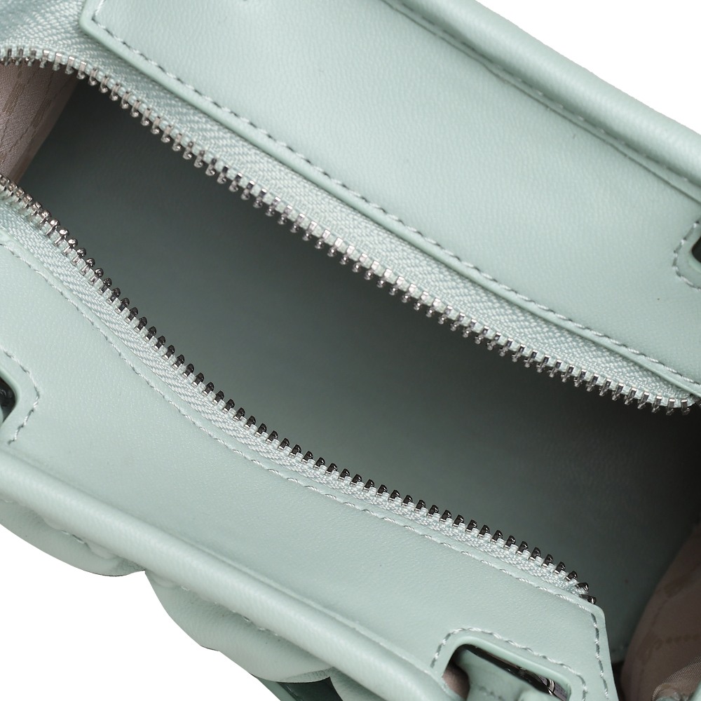 Bniko Quilted Frosty Green Satchel