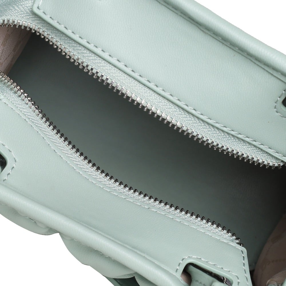 Bniko Quilted Frosty Green Satchel