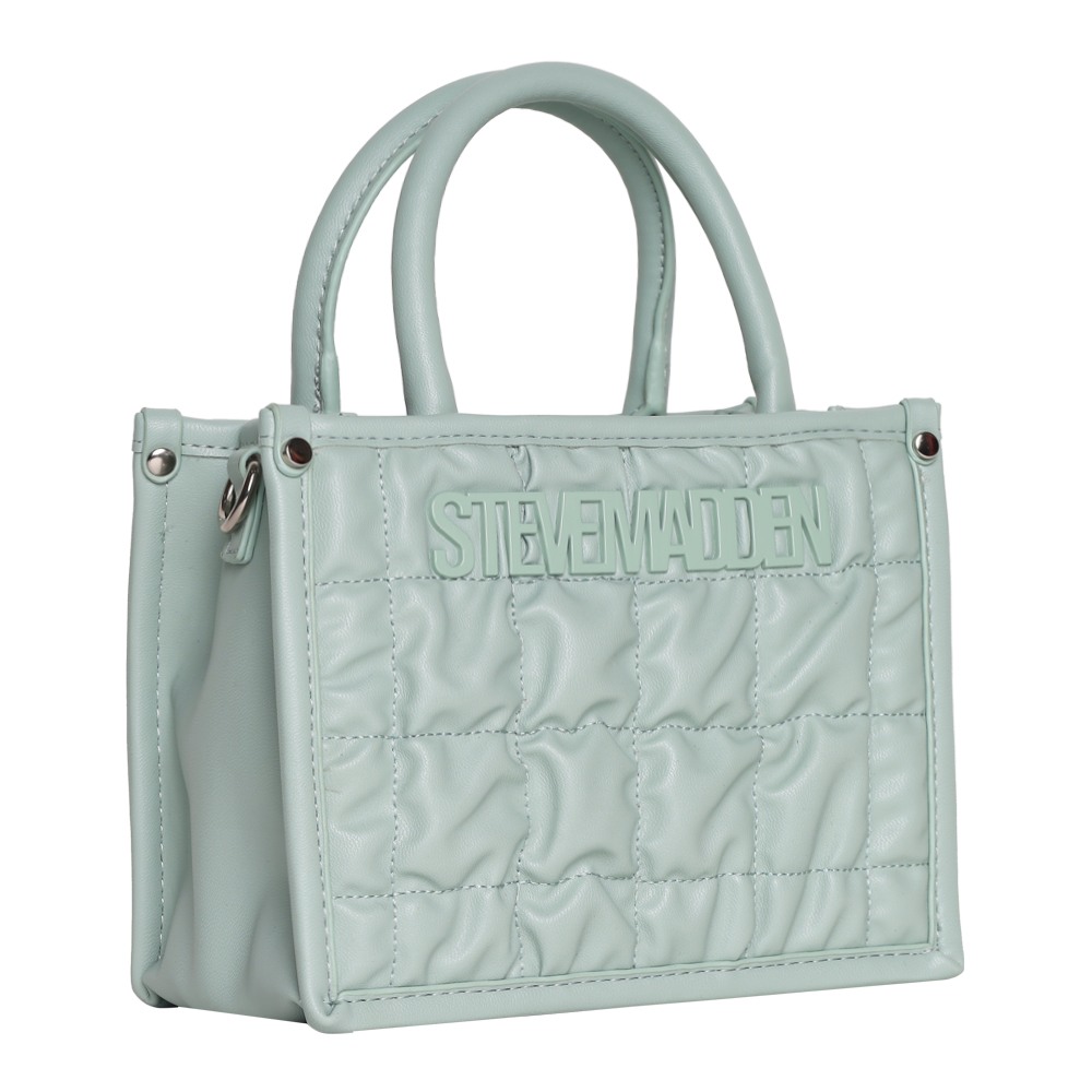 Bniko Quilted Frosty Green Satchel