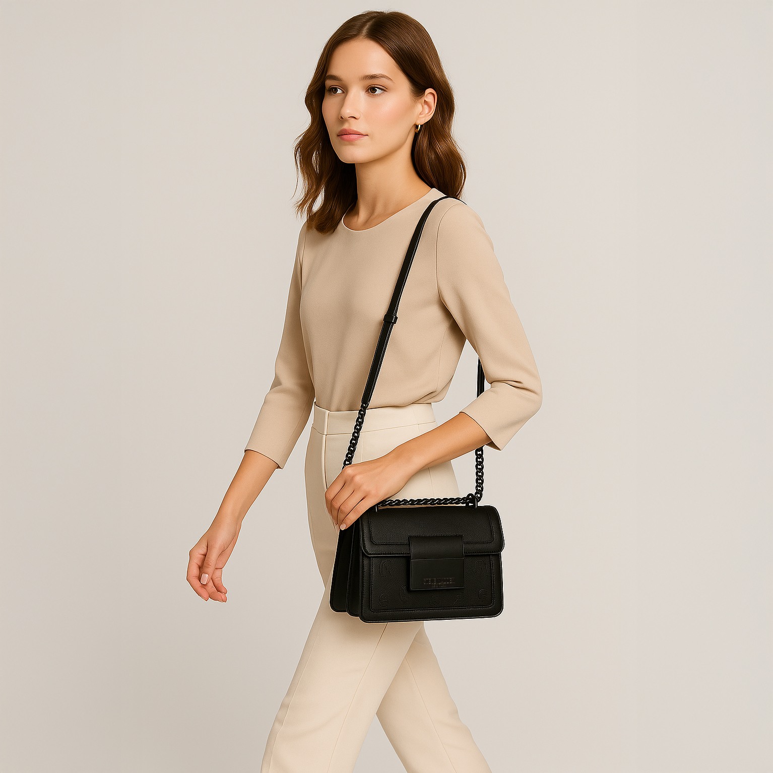 BPORTIA BLACK-BLACK CROSSBODY