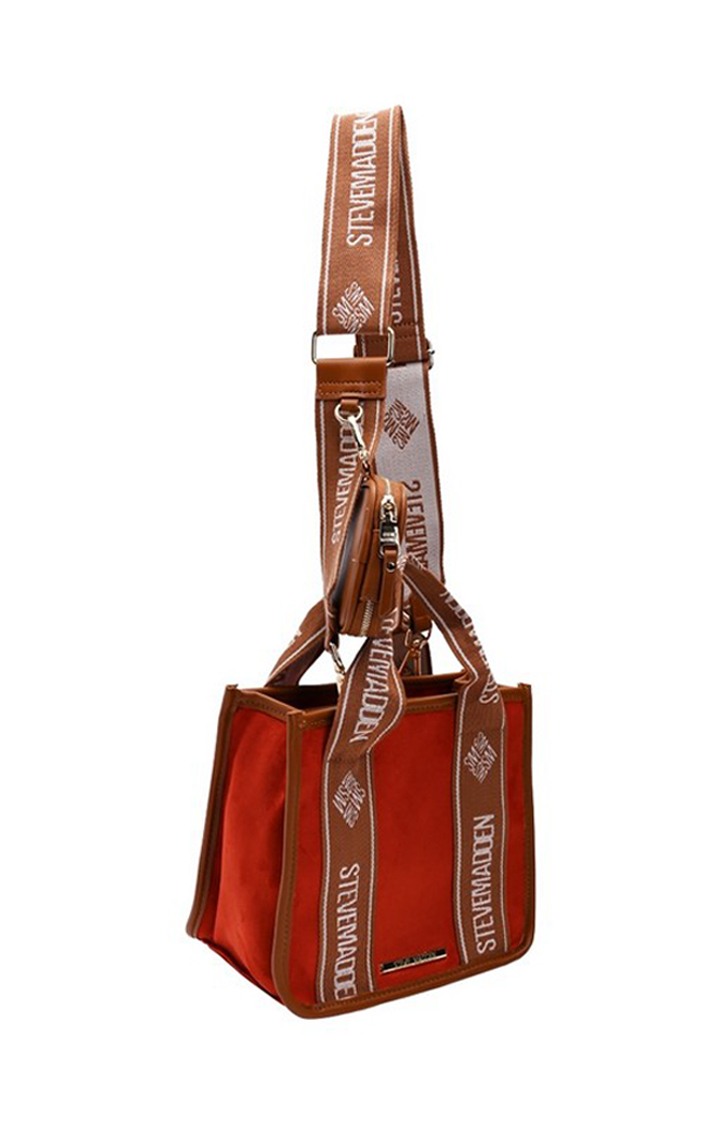 Bwebber Faux Suede Brown Handbags