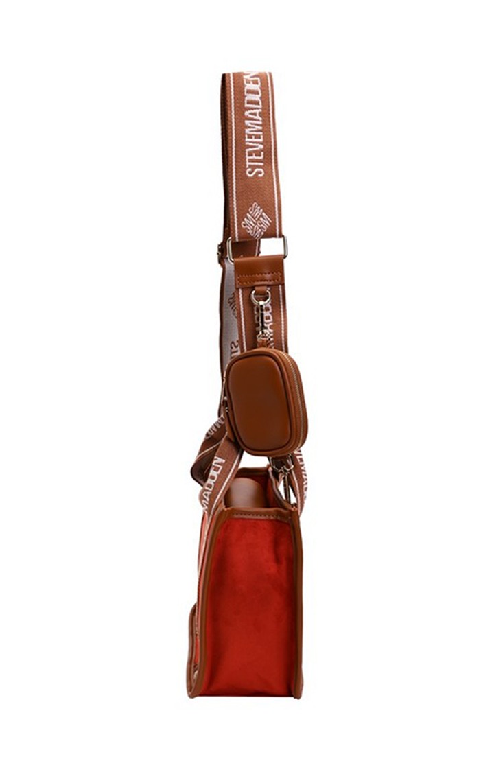 Bwebber Faux Suede Brown Handbags