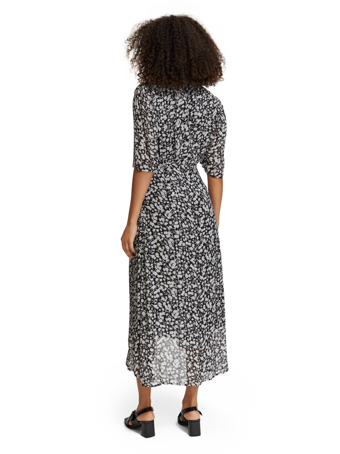 Midi dress with draped knot detail
