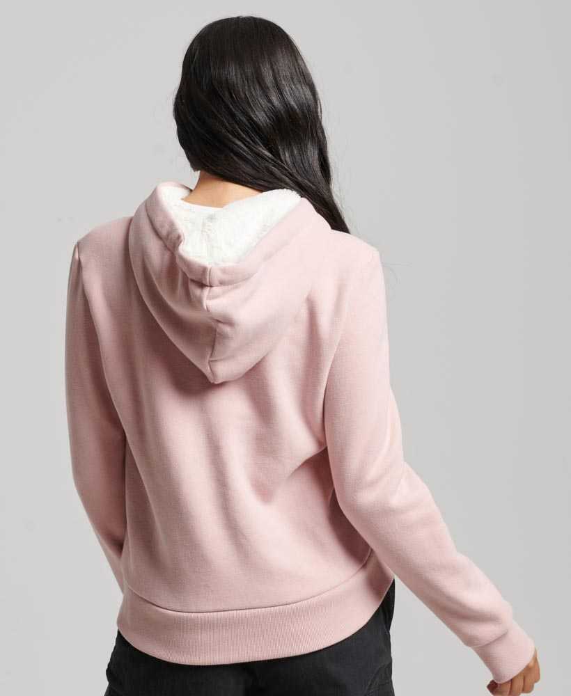 LUXE METALLIC LOGO HOODIE