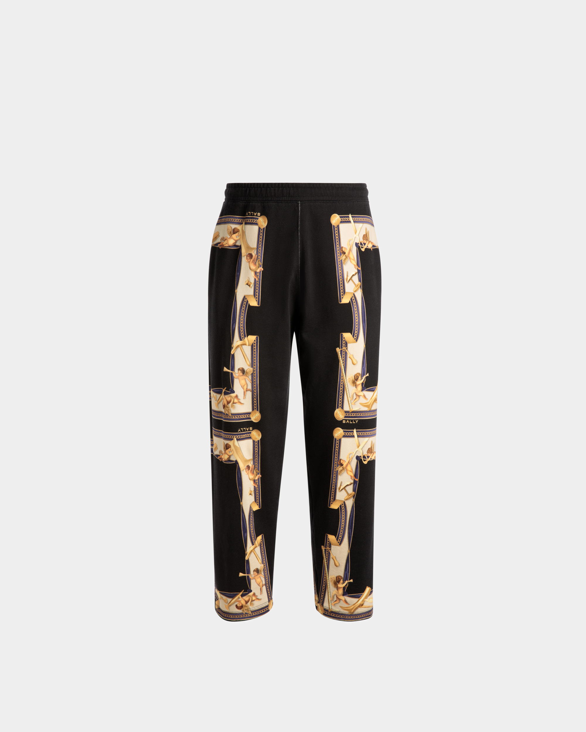 Printed Sweatpants In Black Cotton