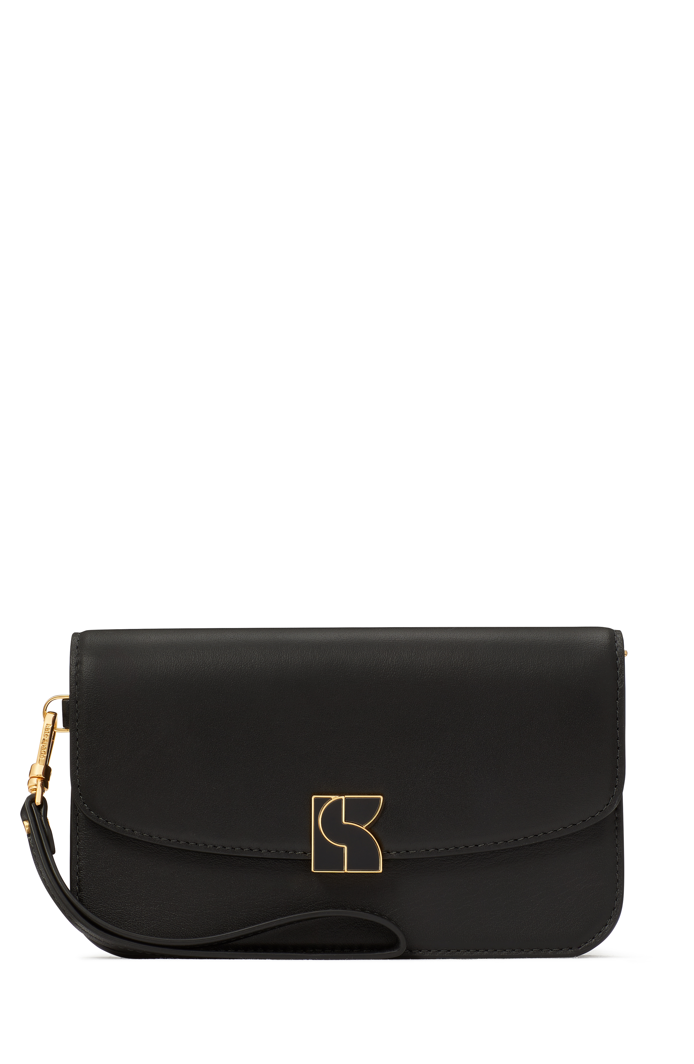 DAKOTA SMOOTH LEATHER flap wristlet