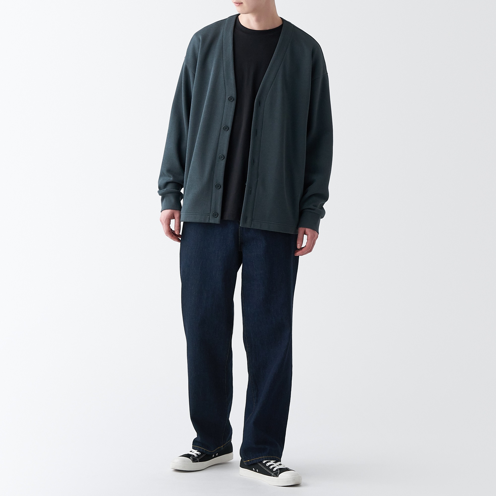 MUJI | Denim wide fit pants