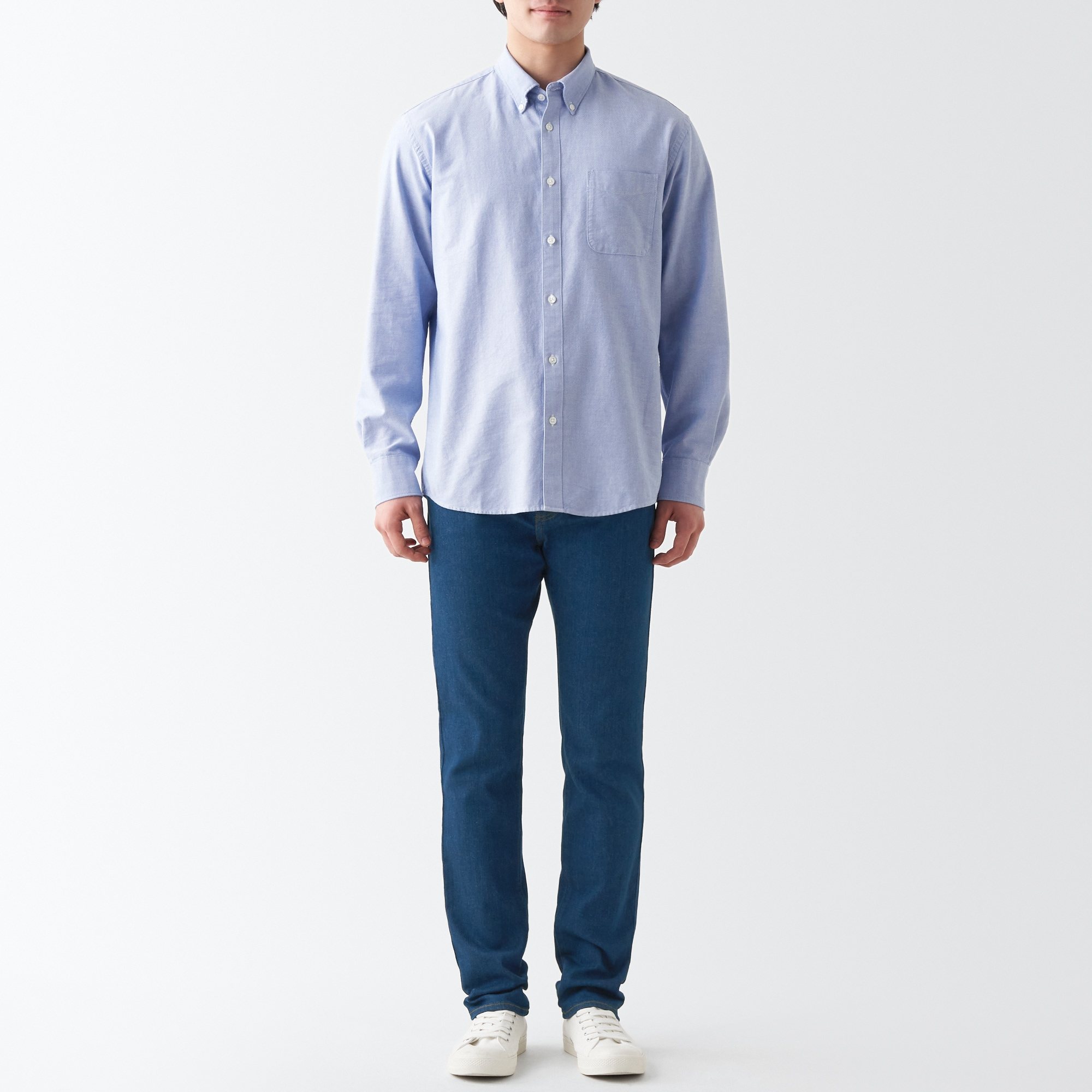MUJI | Stretch denim slim pants inseam 82cm
