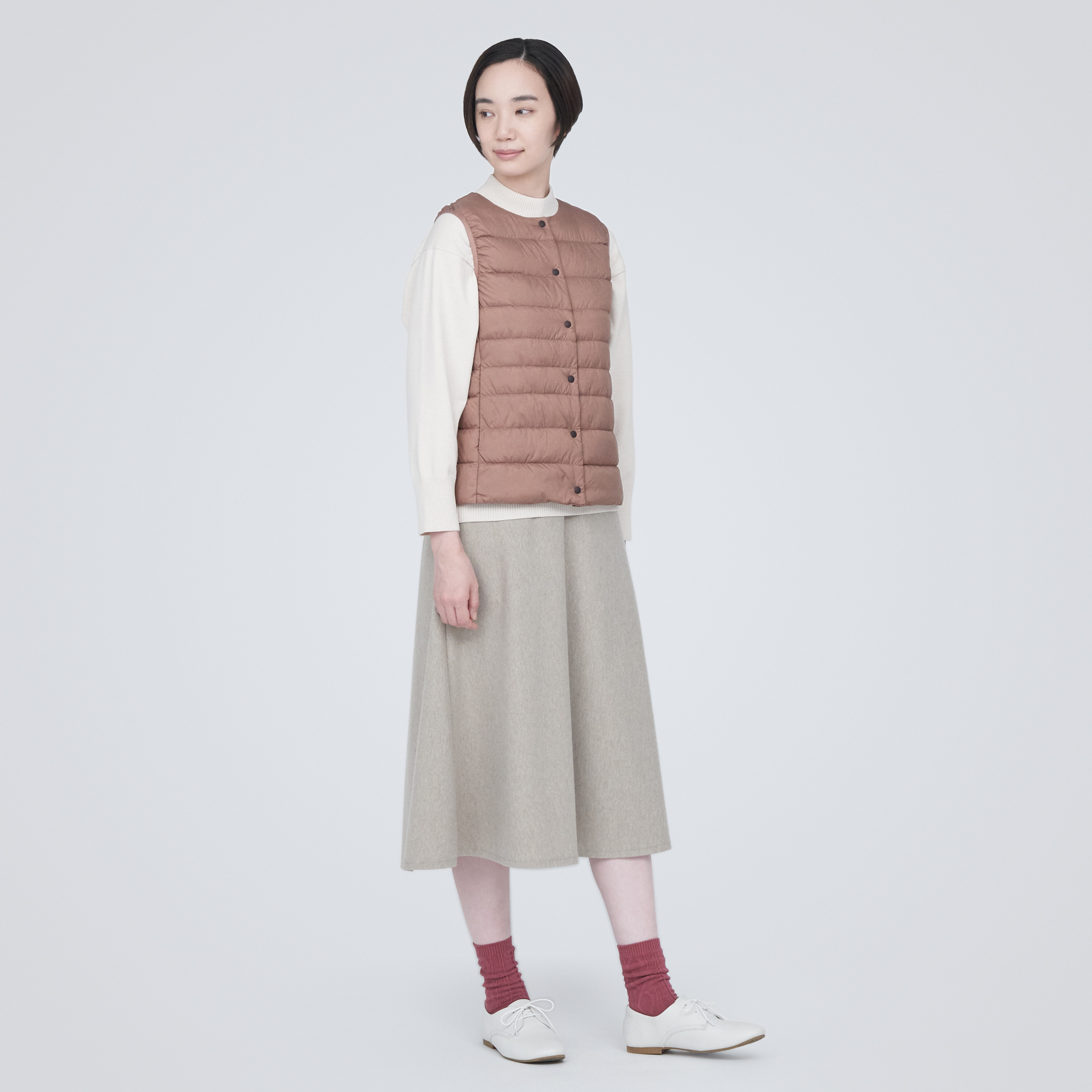 Lightweight Collarless Down vest