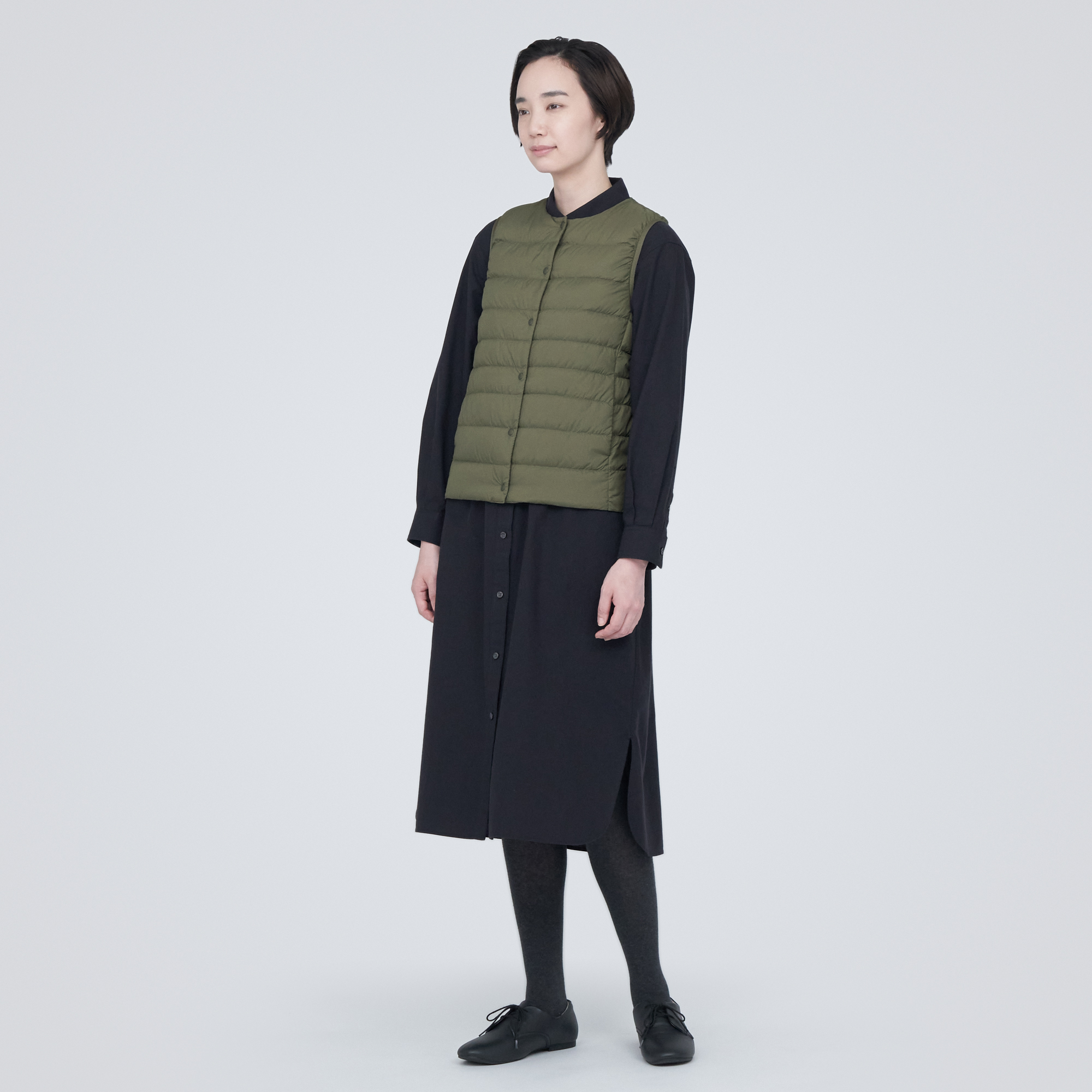 Lightweight Collarless Down vest