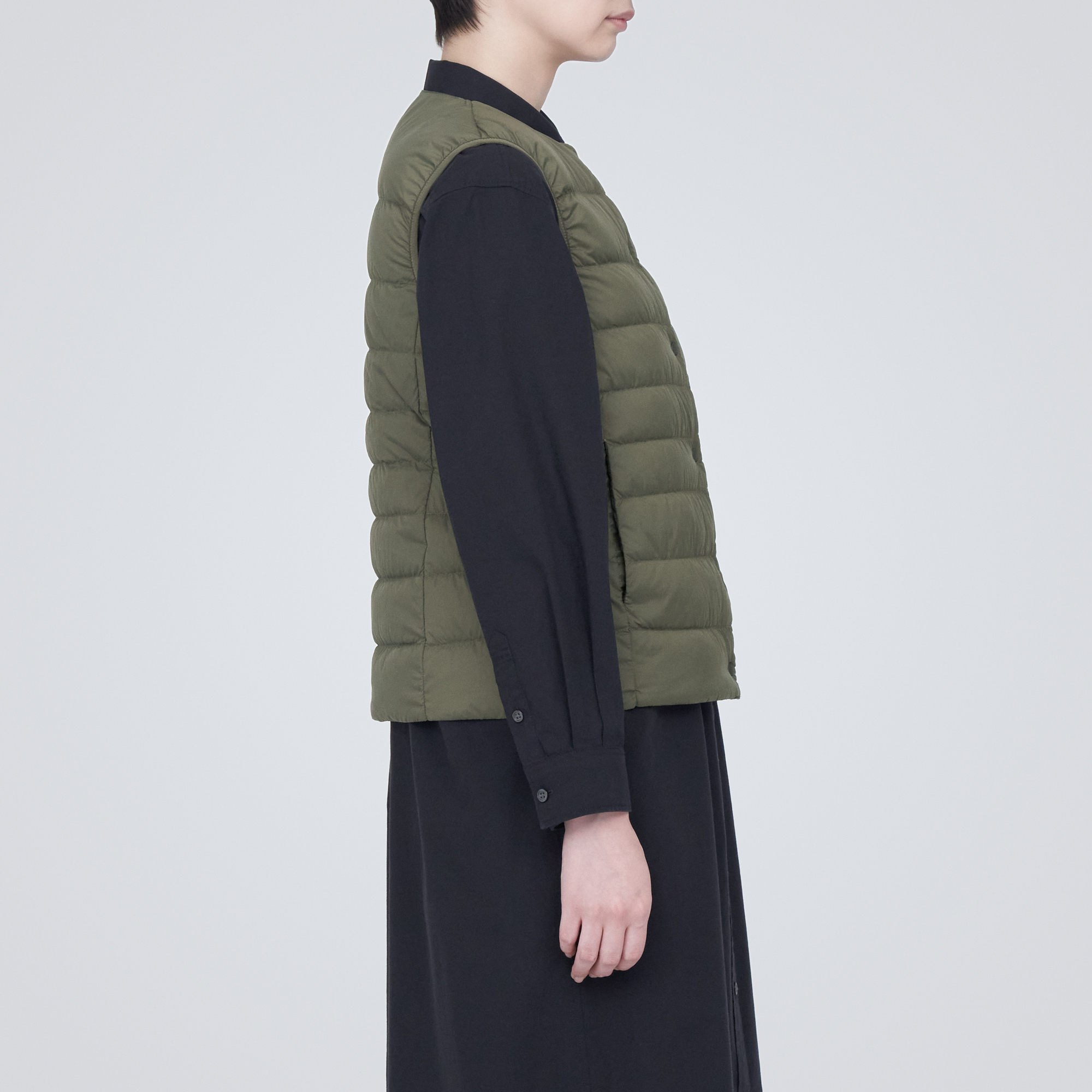 Lightweight Collarless Down vest