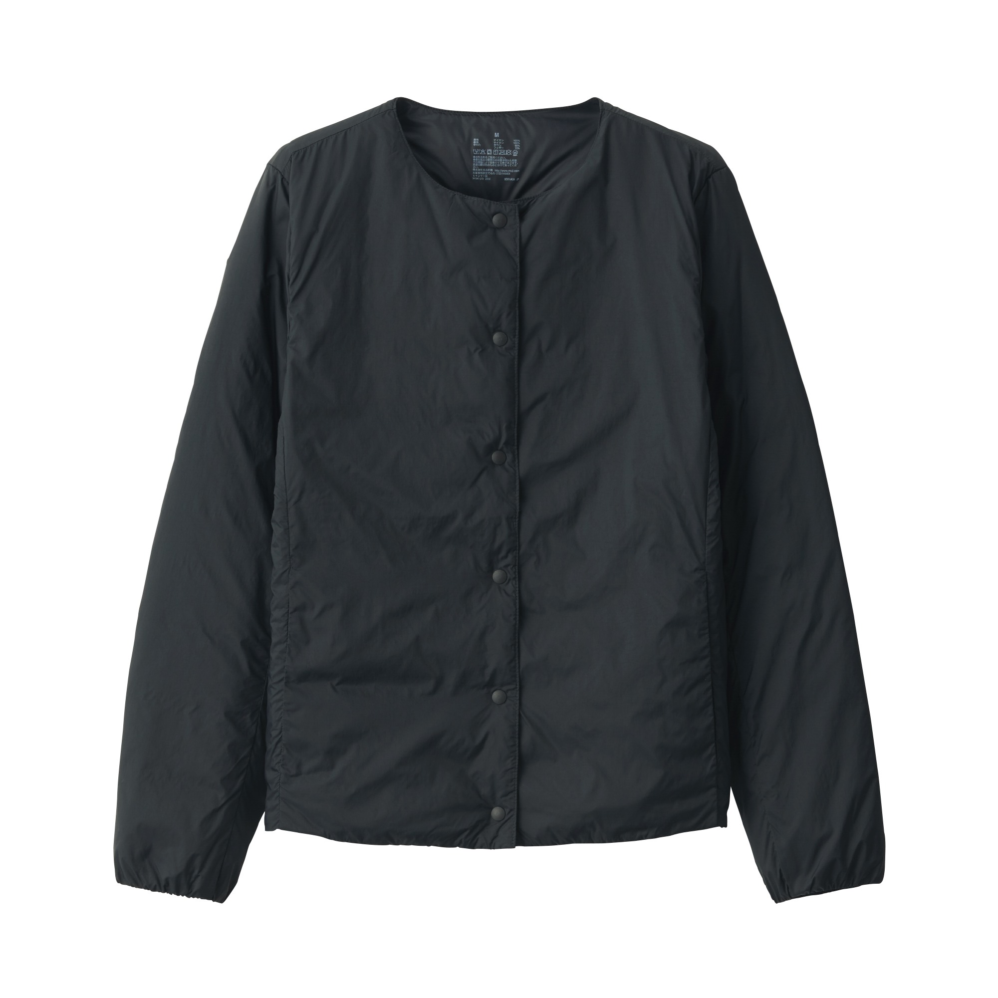 Collarless down jacket cheap
