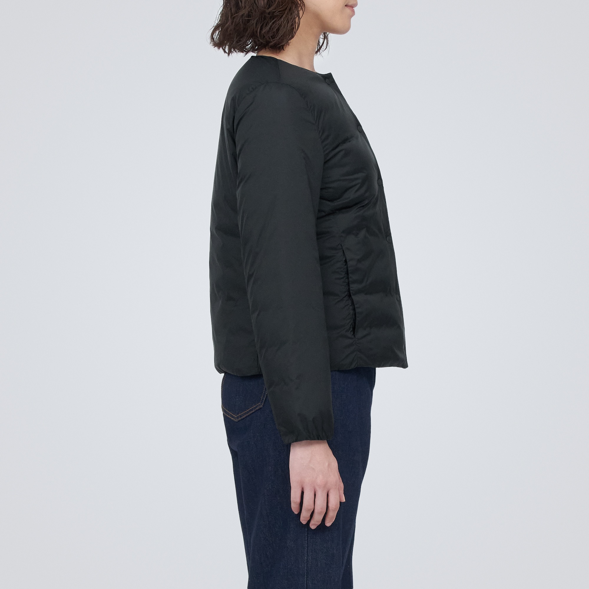 Lightweight Collarless Down jacket