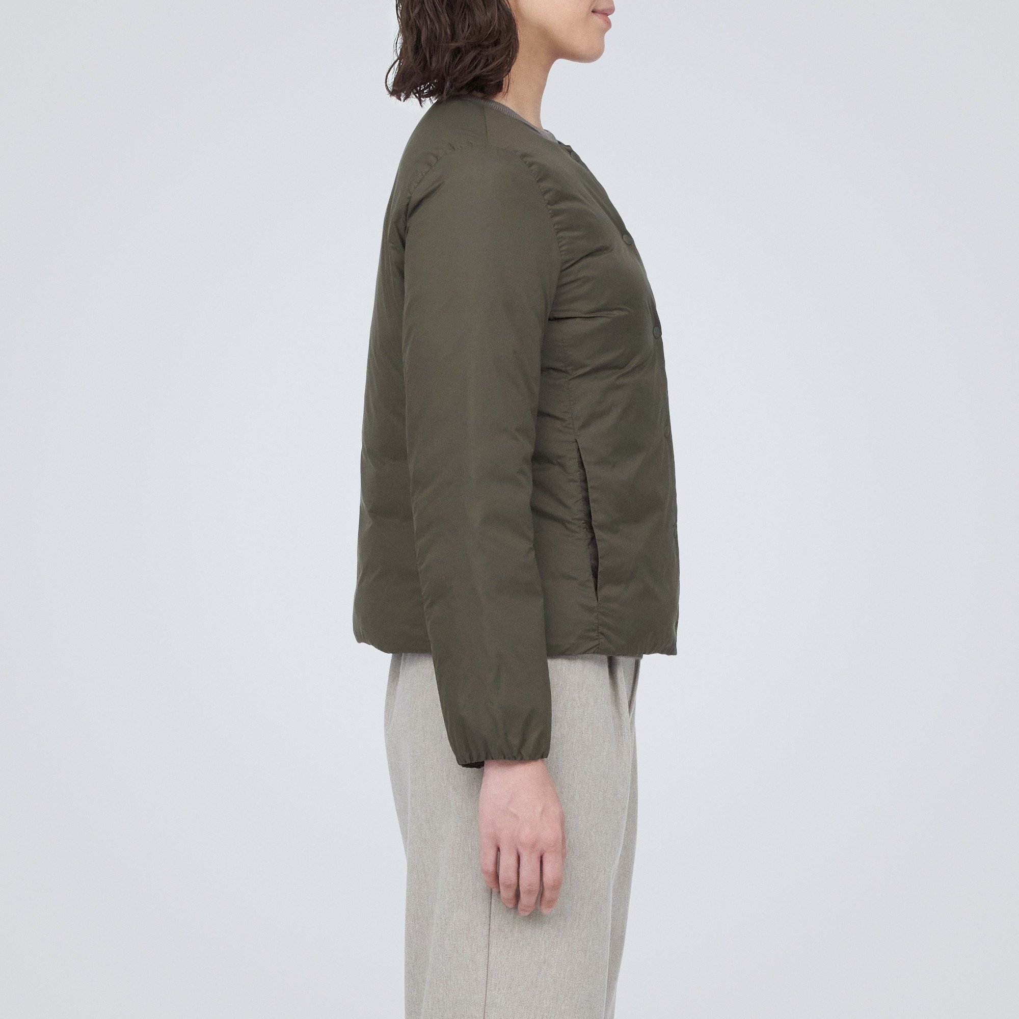 Lightweight Collarless Down jacket