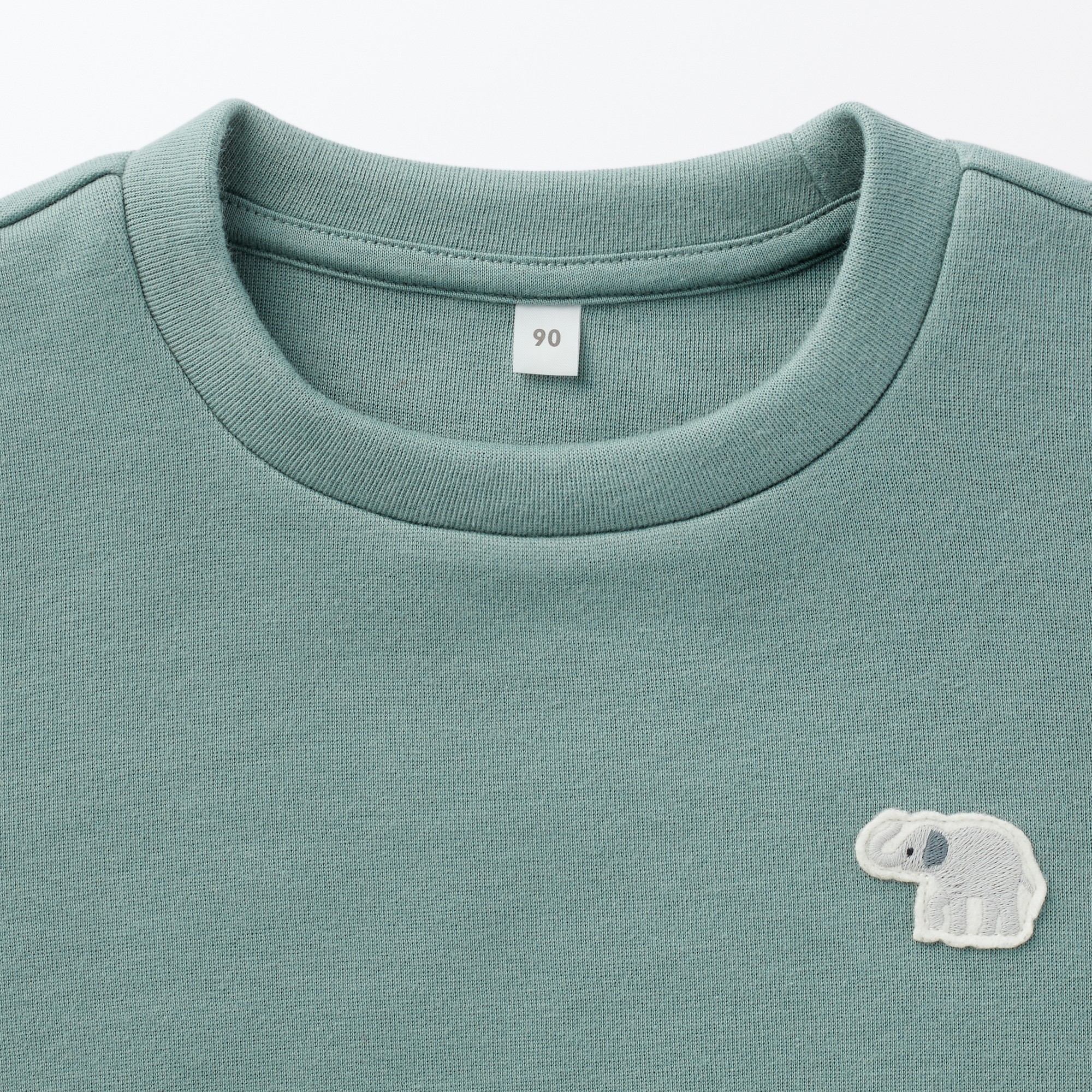MUJI | Embroidered double knitted sweatshirt (Baby)