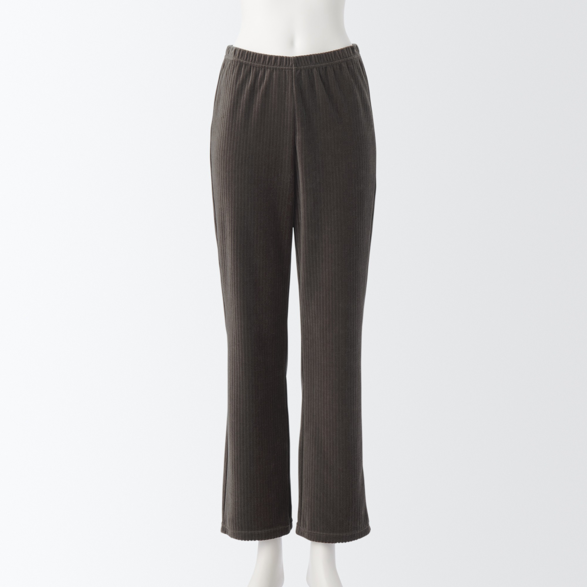 MUJI | Cotton mix velor Straight leggings (Full Length)
