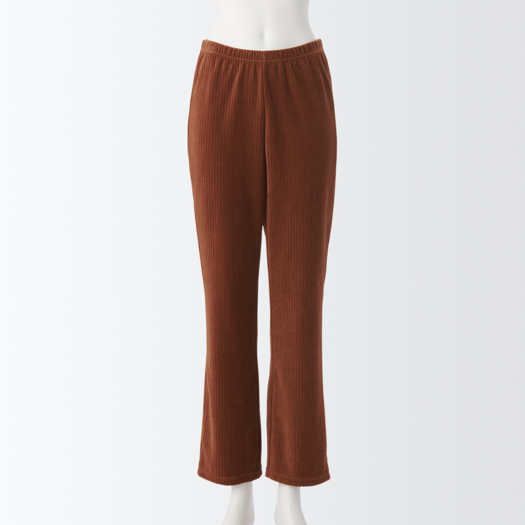 MUJI | Cotton mix velor Straight leggings (Full Length)